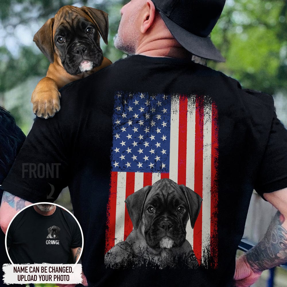Upload Dog Cat Photo America FlagShirt N369 888305 - Image 2