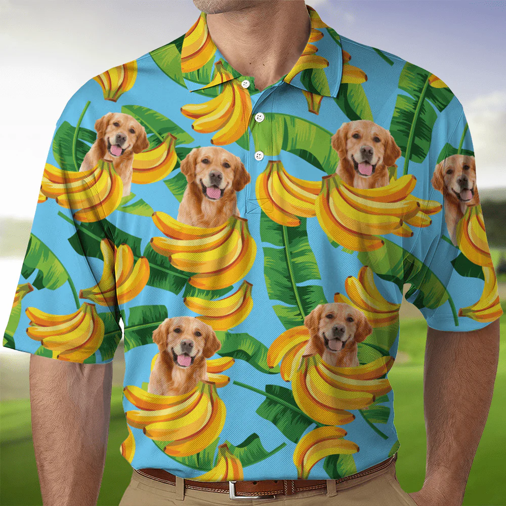 Upload Dog Cat Photo Hawaiian Family Polo Shirt DM01 891125