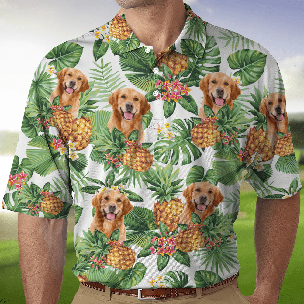 Upload Dog Cat Photo Hawaiian Family Polo Shirt DM01 891125 - Image 2