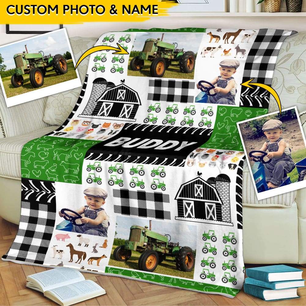 Upload Photo Baby Farmer Blanket HN590
