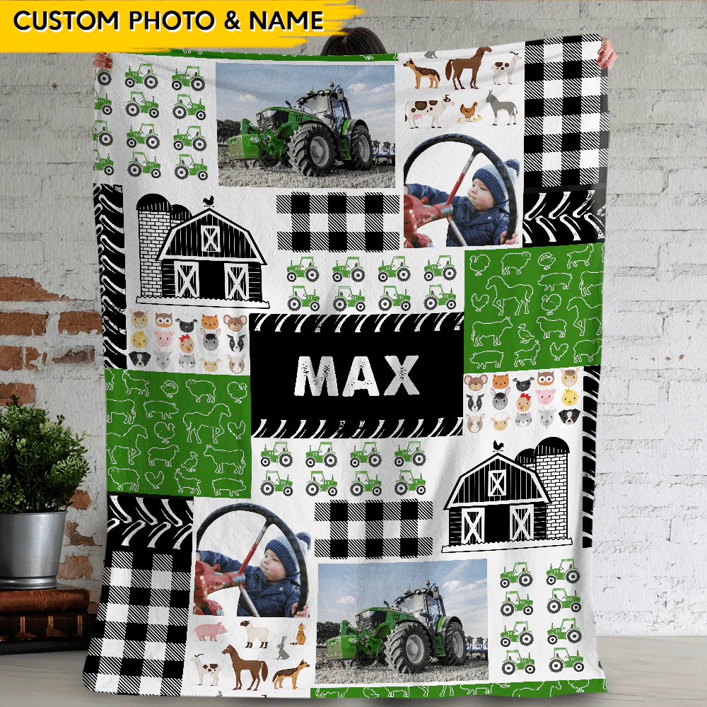 Upload Photo Baby Farmer Blanket HN590 - Image 2