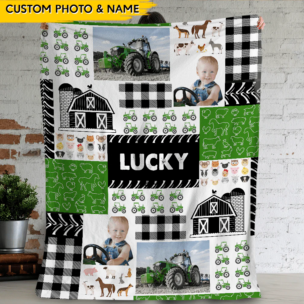 Upload Photo Baby Farmer Blanket HN590 - Image 3