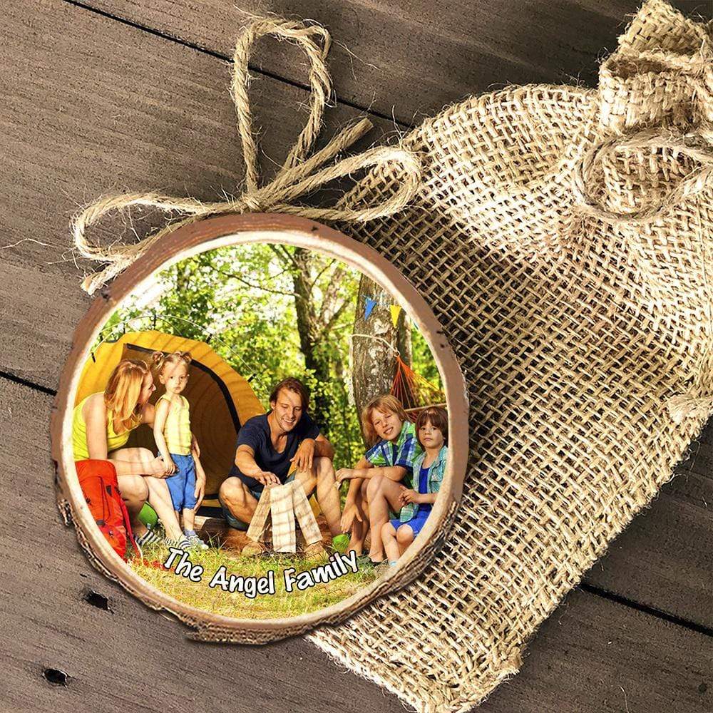 Custom Photo Wood Slice Camping Ornament K228 HN590 - Image 4