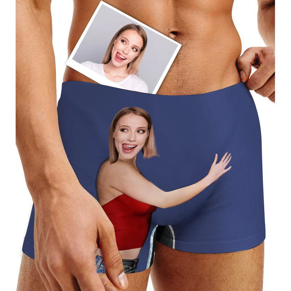 Upload Photo Women Hug Underwear Men's Boxer Briefs Classic N369 891283