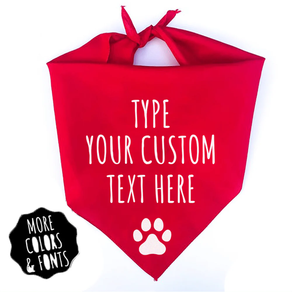 Custom Text Dog Bandana