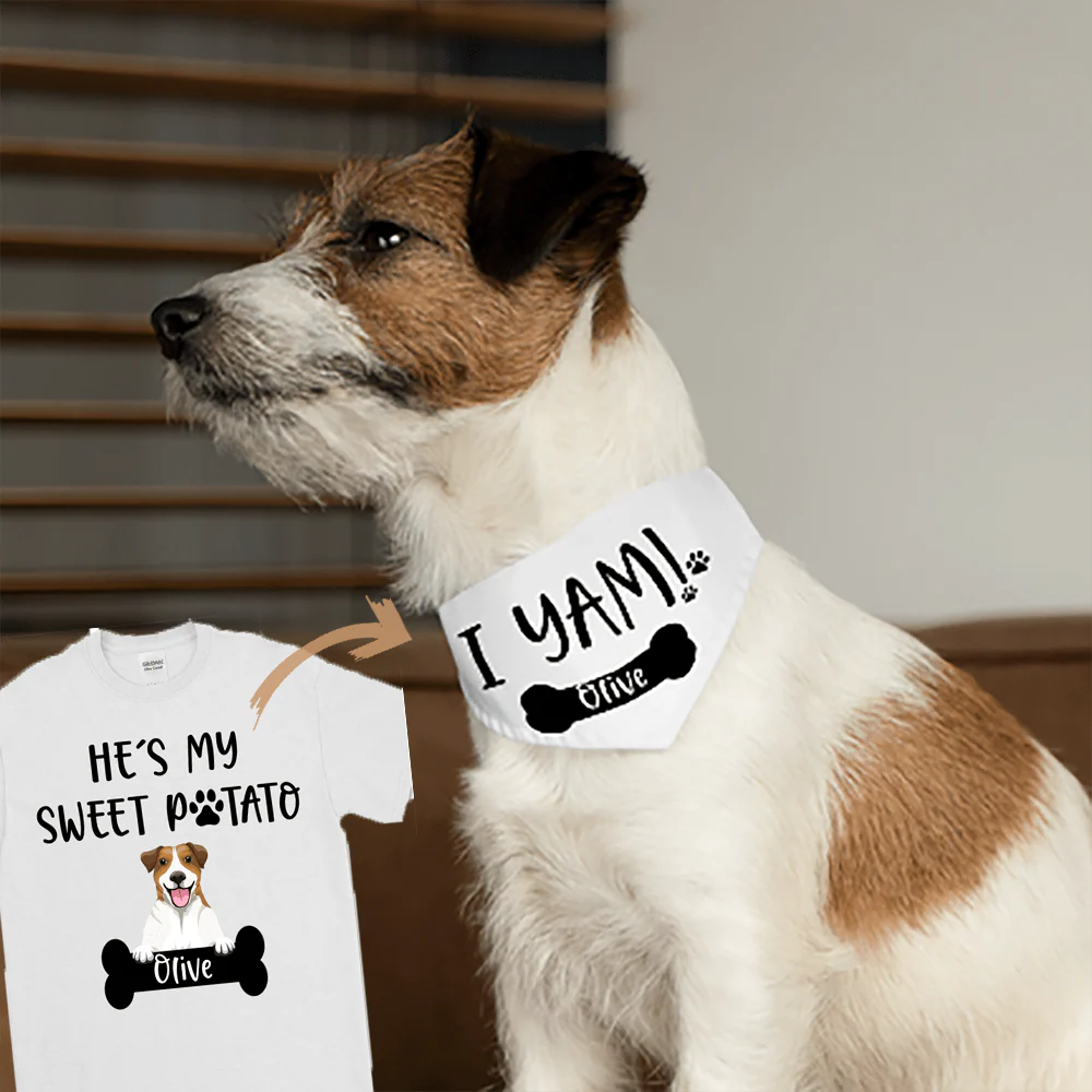 He/She Is My Sweet Potato I Yam Dog Bandana - Image 2