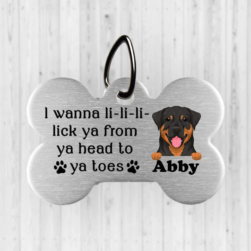 I Wanna Lick You From Your Head To Your Toes Dog Tag - Image 2