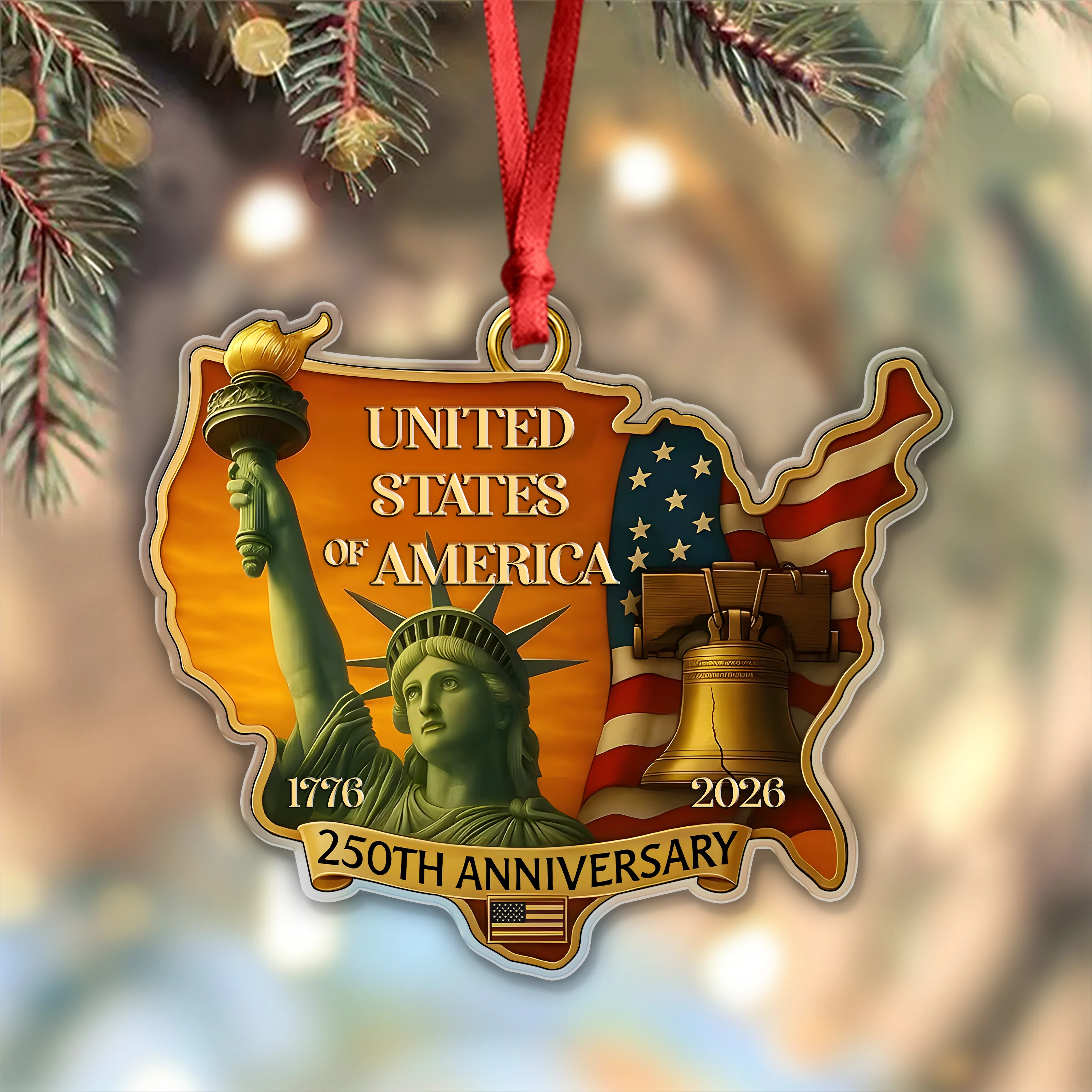 1776 - 2026 United States 250th Anniversary Acrylic Ornament CH07 899610 - Image 4