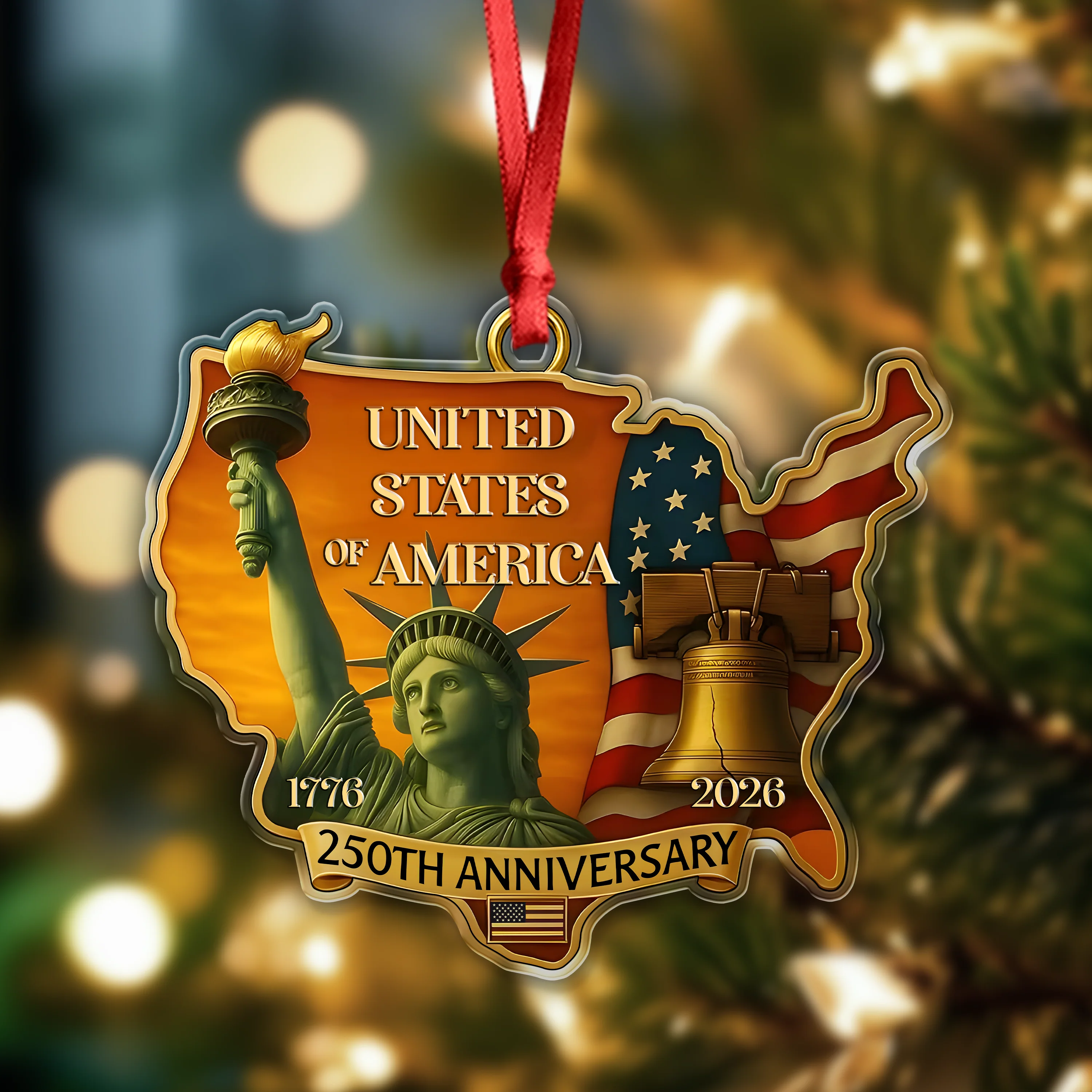1776 - 2026 United States 250th Anniversary Acrylic Ornament CH07 899610 - Image 5