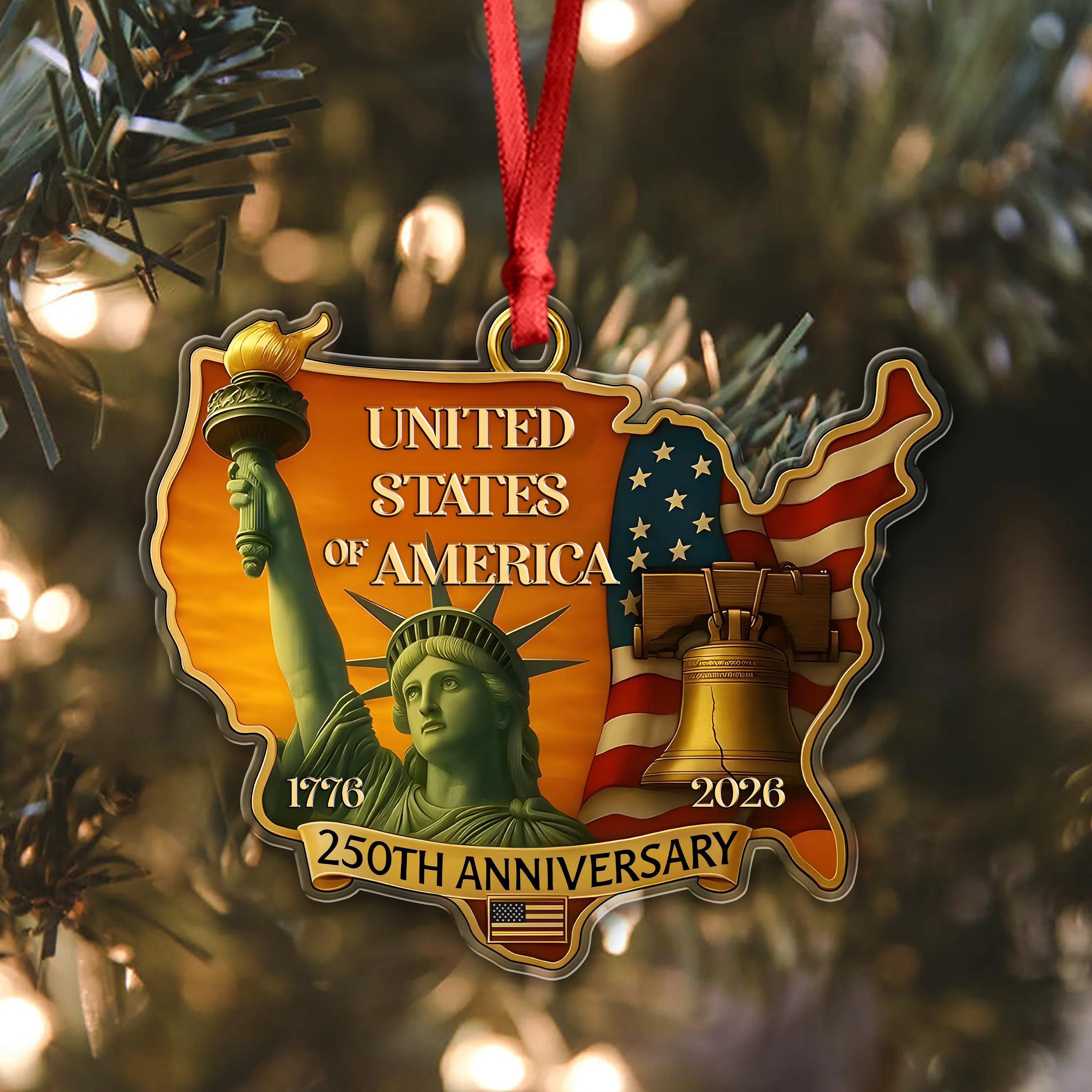 1776 - 2026 United States 250th Anniversary Acrylic Ornament CH07 899610 - Image 6