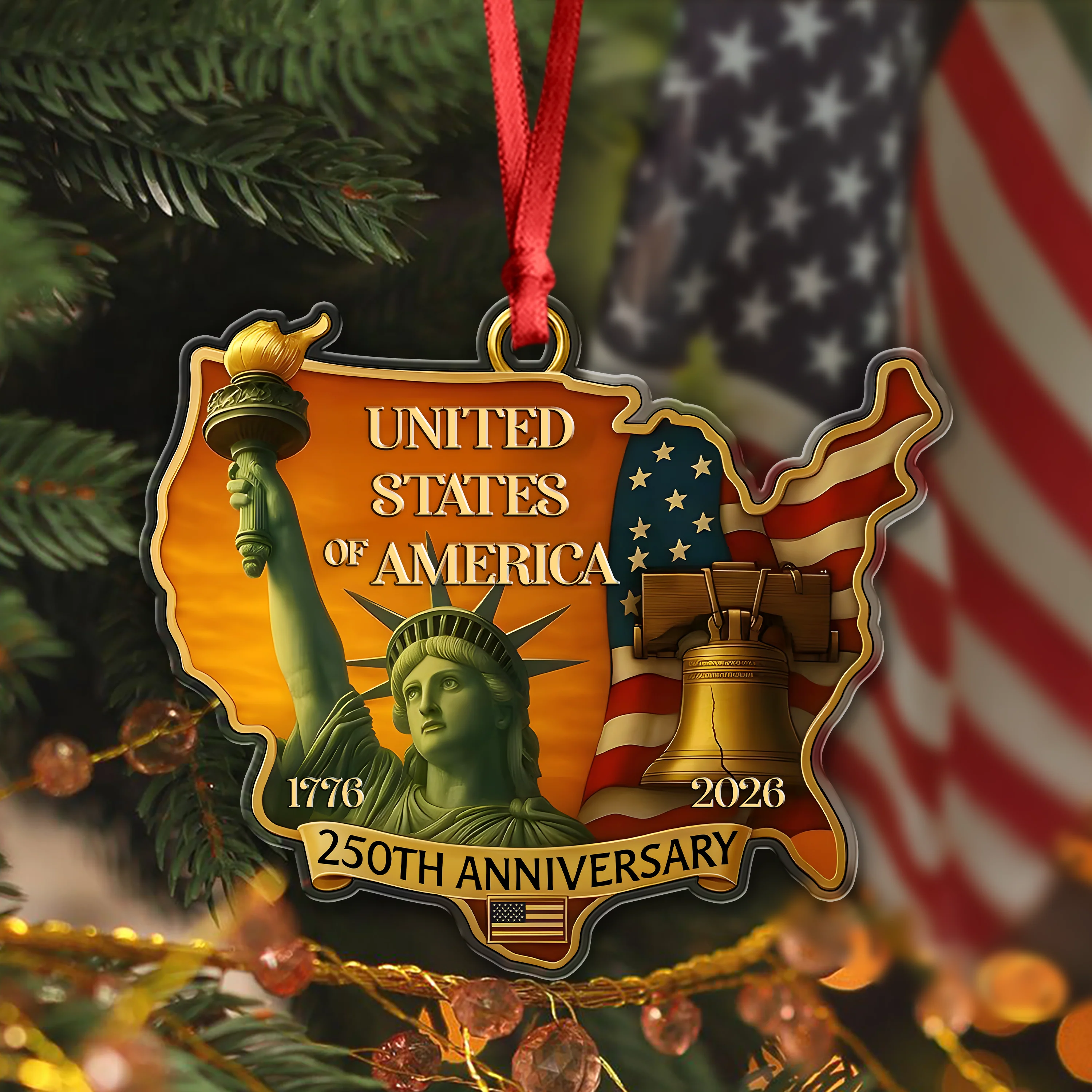 1776 - 2026 United States 250th Anniversary Acrylic Ornament CH07 899610 - Image 7