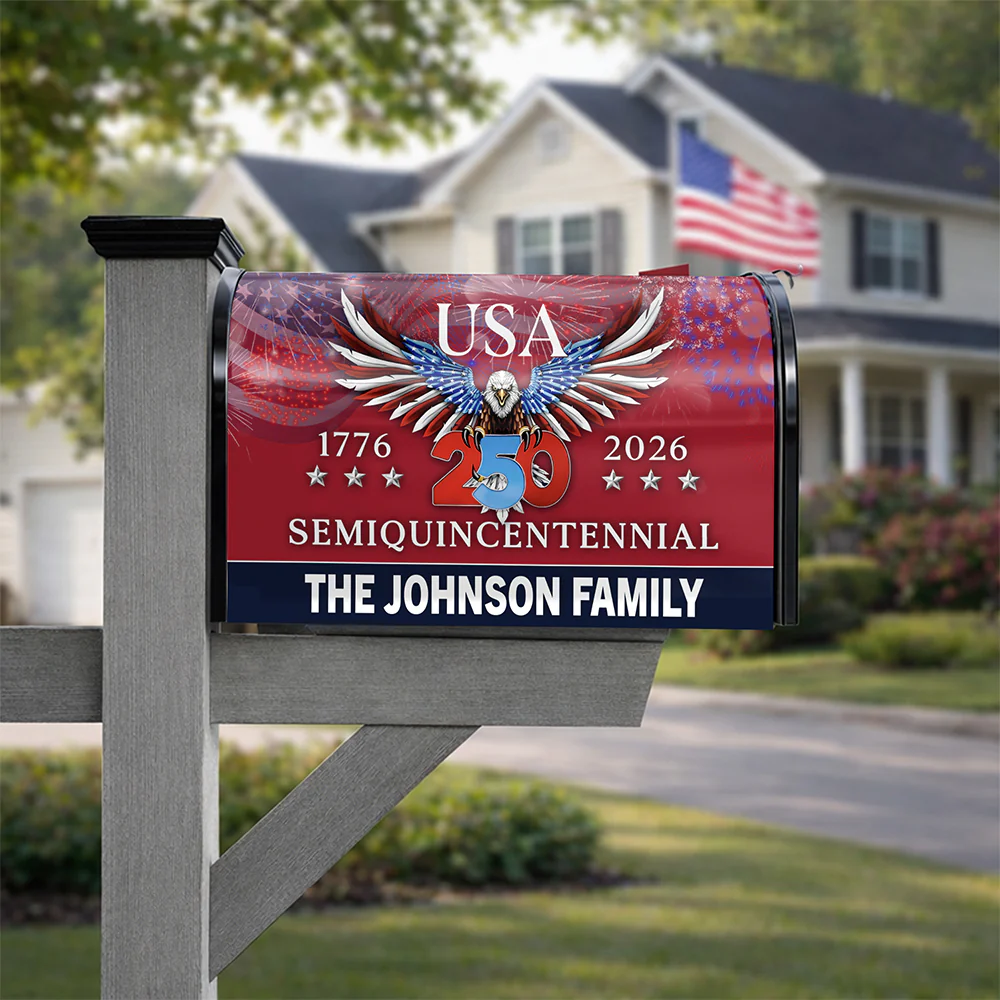 250 Years America Semiquincentennial Mailbox Cover Patriotic Decor CH07 910228 - Image 3