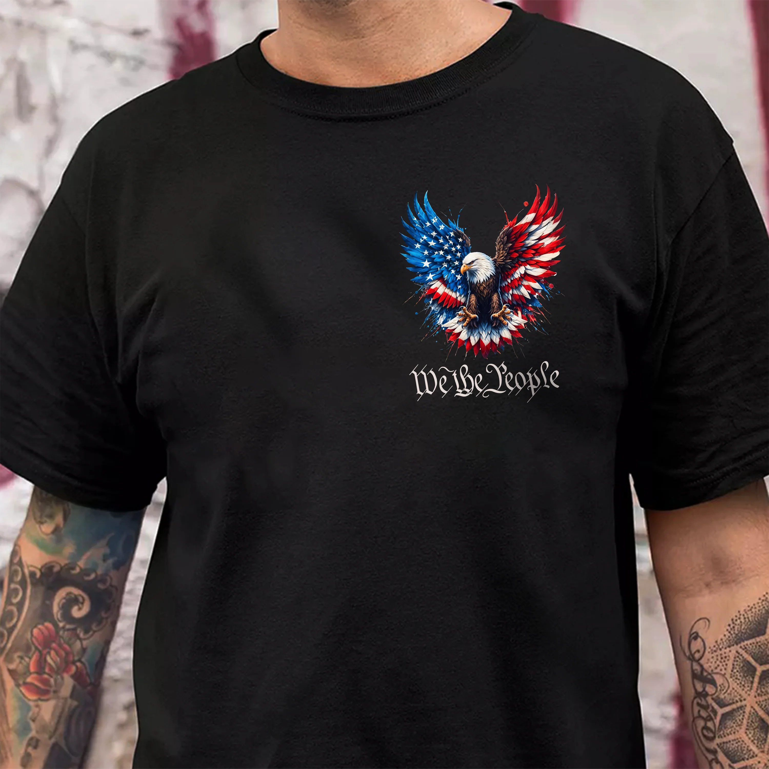 250 Years American 250th Anniversary Back & Front Shirt USA Flag We The People Dark Shirt CH07 910954 - Image 2