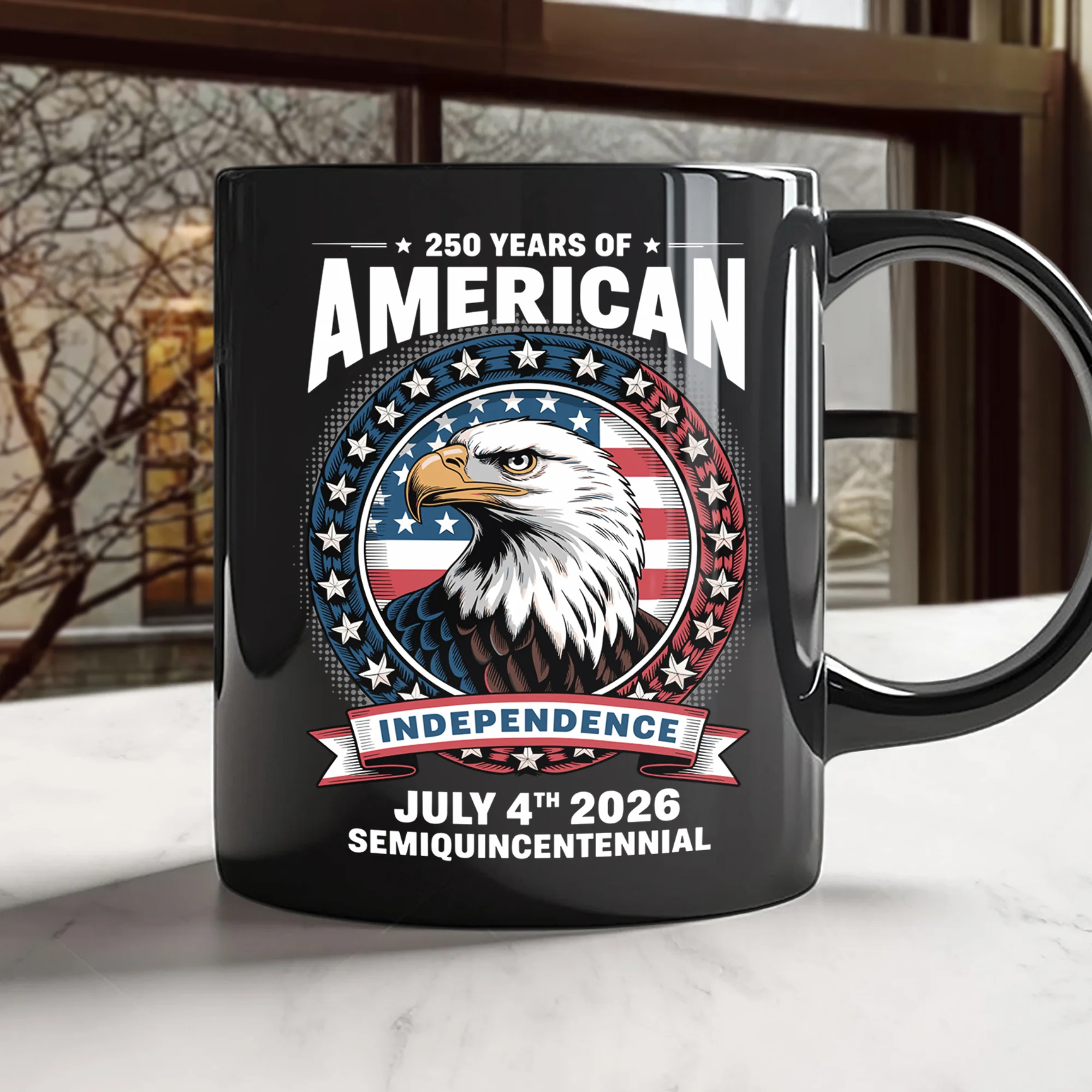 250 Years of America Anniversary Independence Day 2026 Black Mug CH07 896754 - Image 5