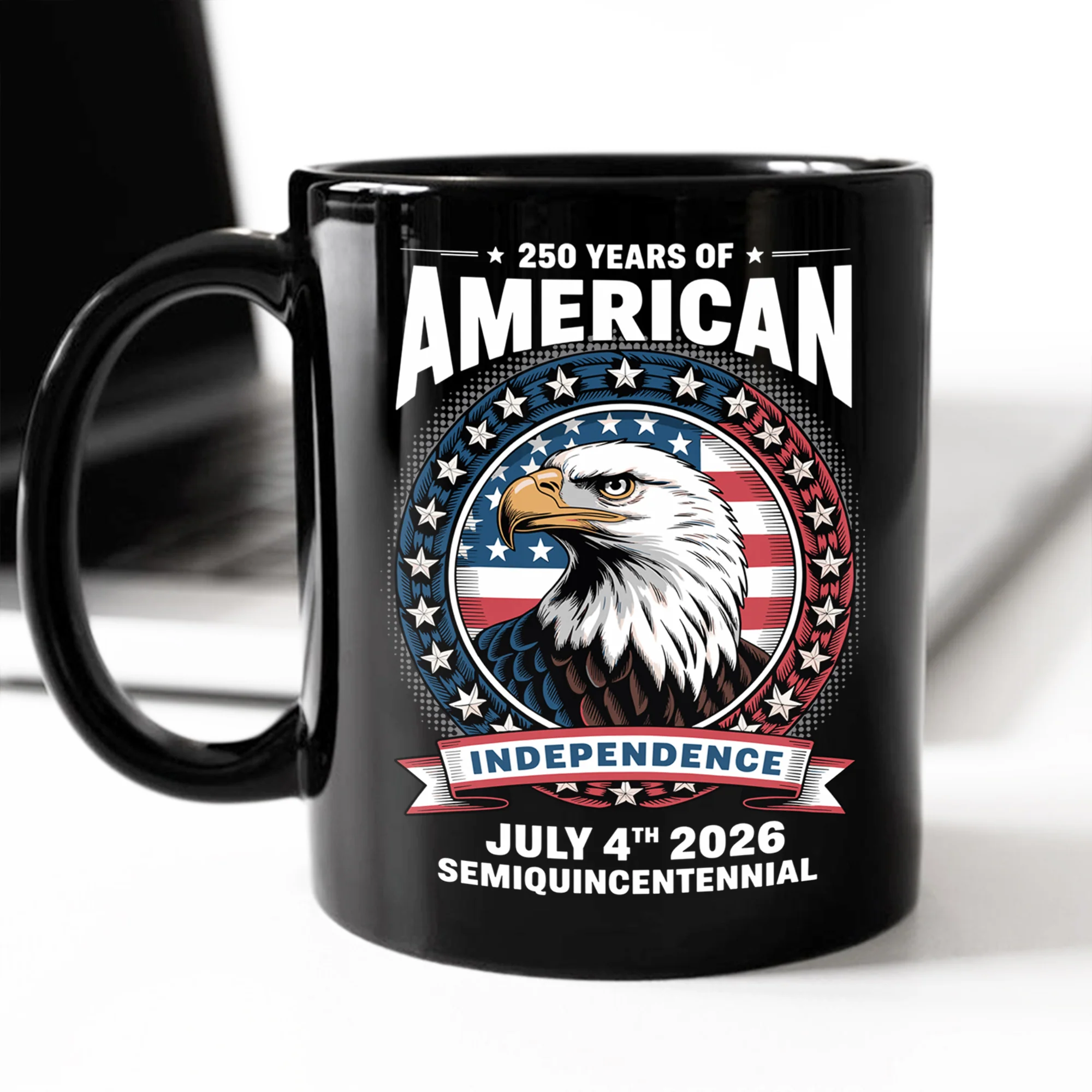 250 Years of America Anniversary Independence Day 2026 Black Mug CH07 896754 - Image 6