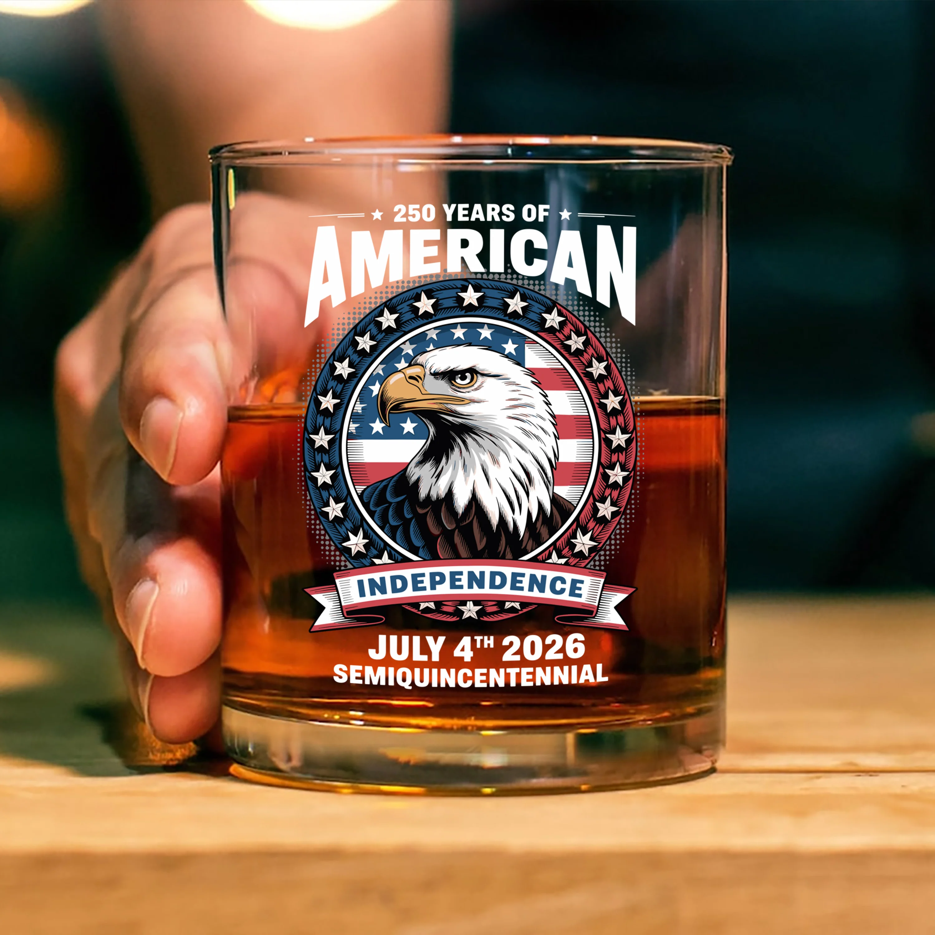 250 Years of America Anniversary Independence Day 2026 Whiskey Glass CH07 896756 - Image 5