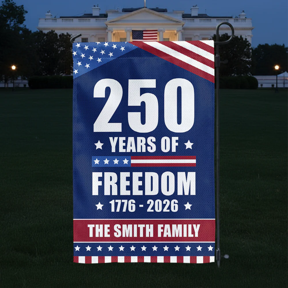 250 Years Of Freedom Custom Family Name Garden Flag CH07 896308 - Image 3