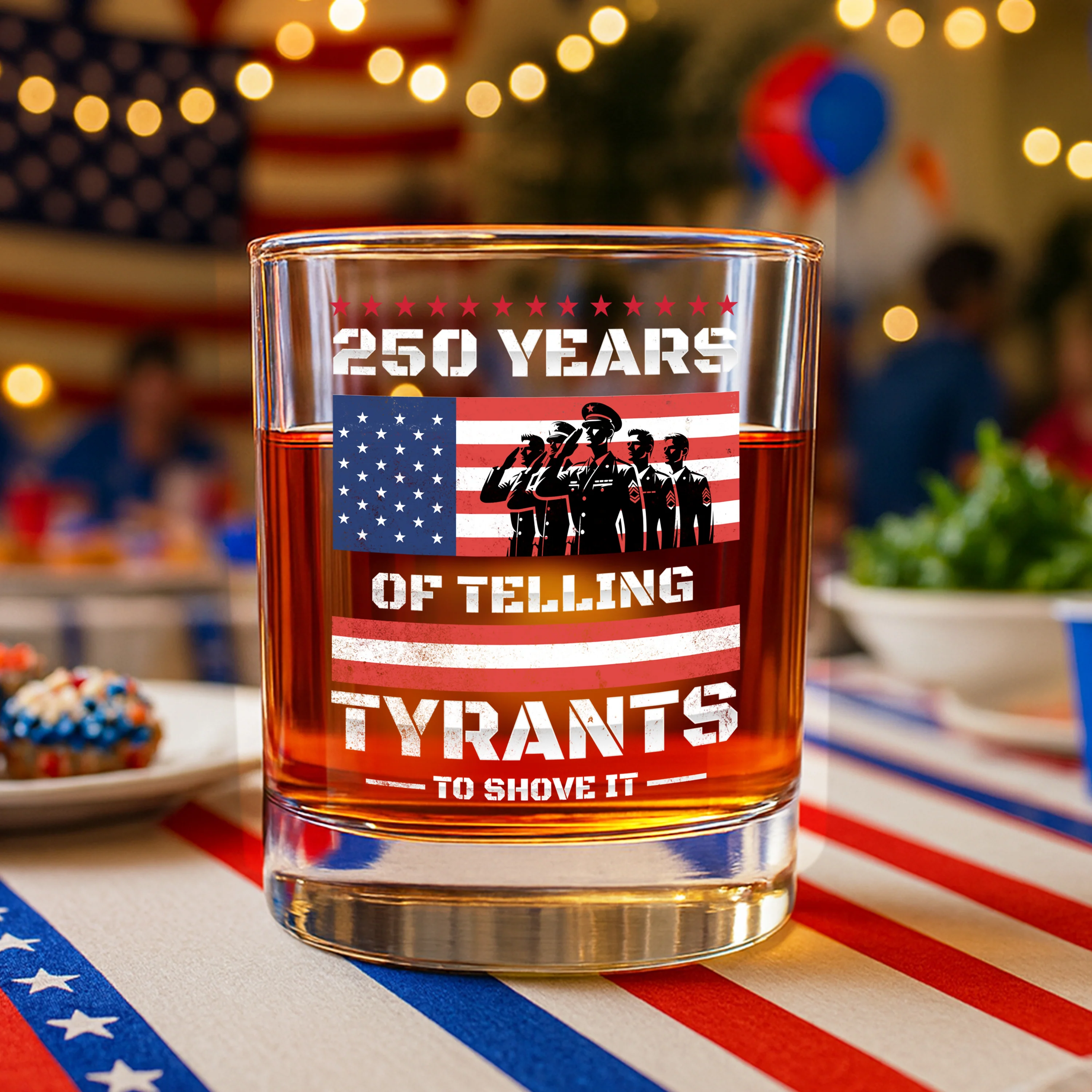 250 Years USA 250th Anniversary America Celebration Whiskey Glass CH07 896746 - Image 3