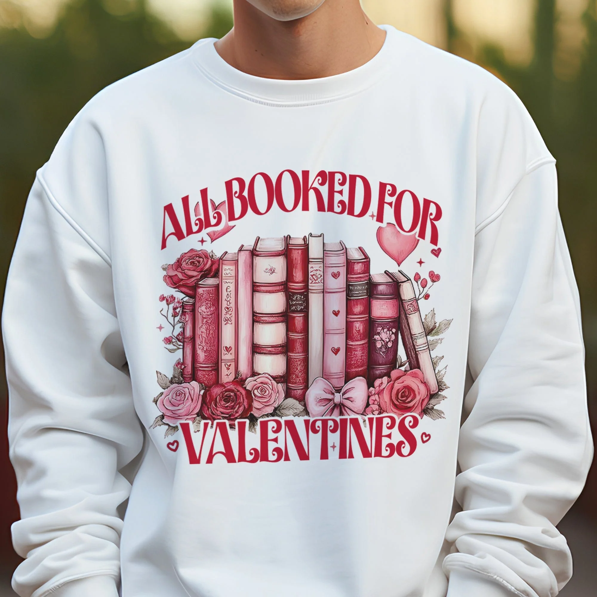 All Booked For Valentine's Day Bright Shirt Book Lovers Gift CH07 895182 - Image 2