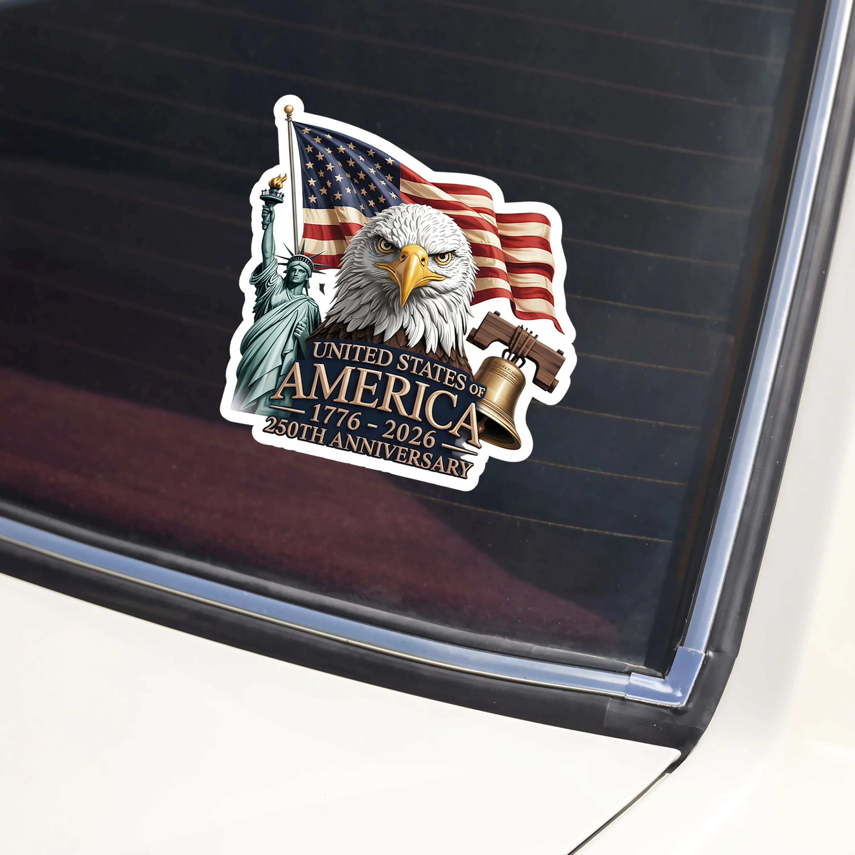 America 250th Anniversary - Celebrate 250 Years Birthday of USA Car Window Decal Sticker CH07 910114 - Image 2