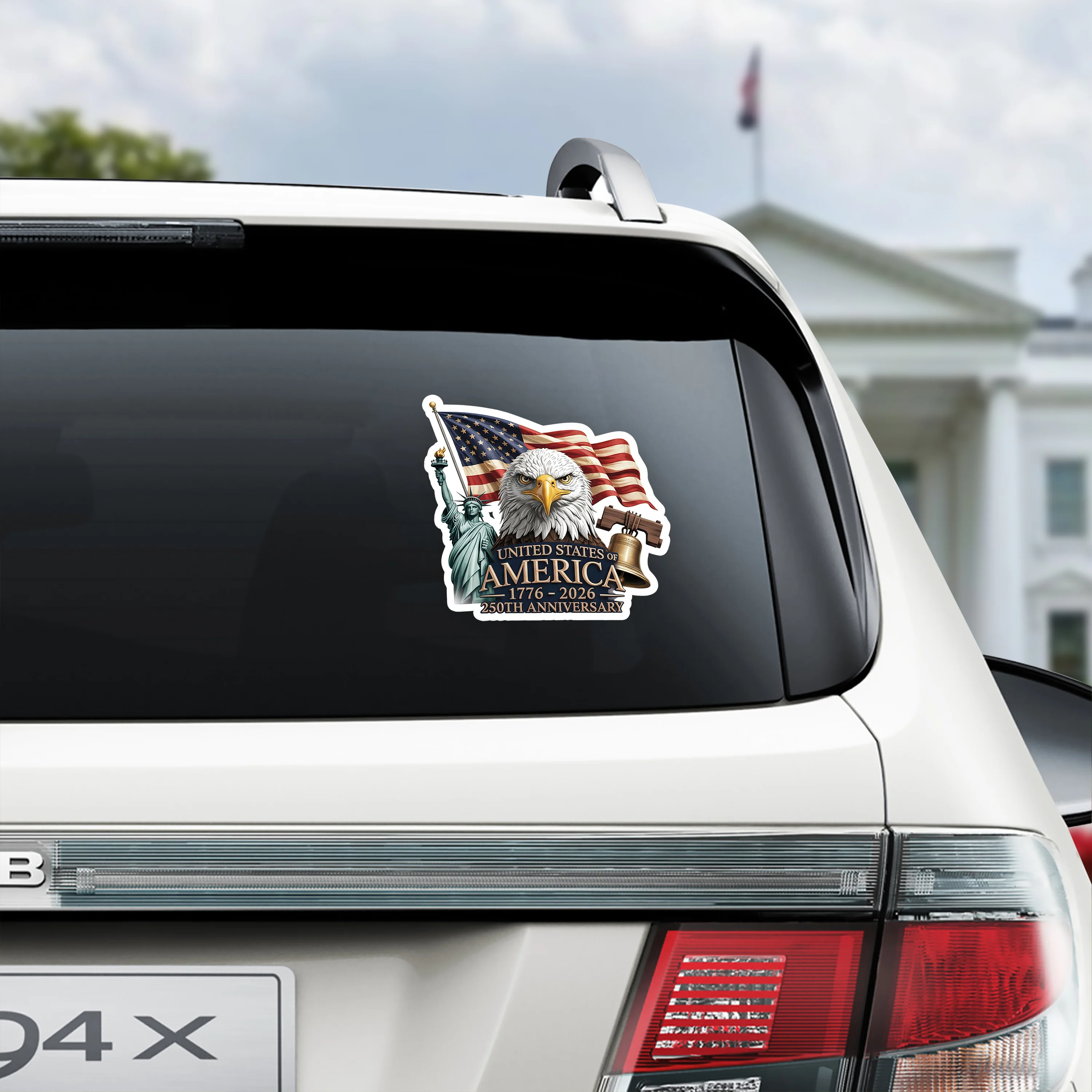 America 250th Anniversary - Celebrate 250 Years Birthday of USA Car Window Decal Sticker CH07 910114 - Image 3