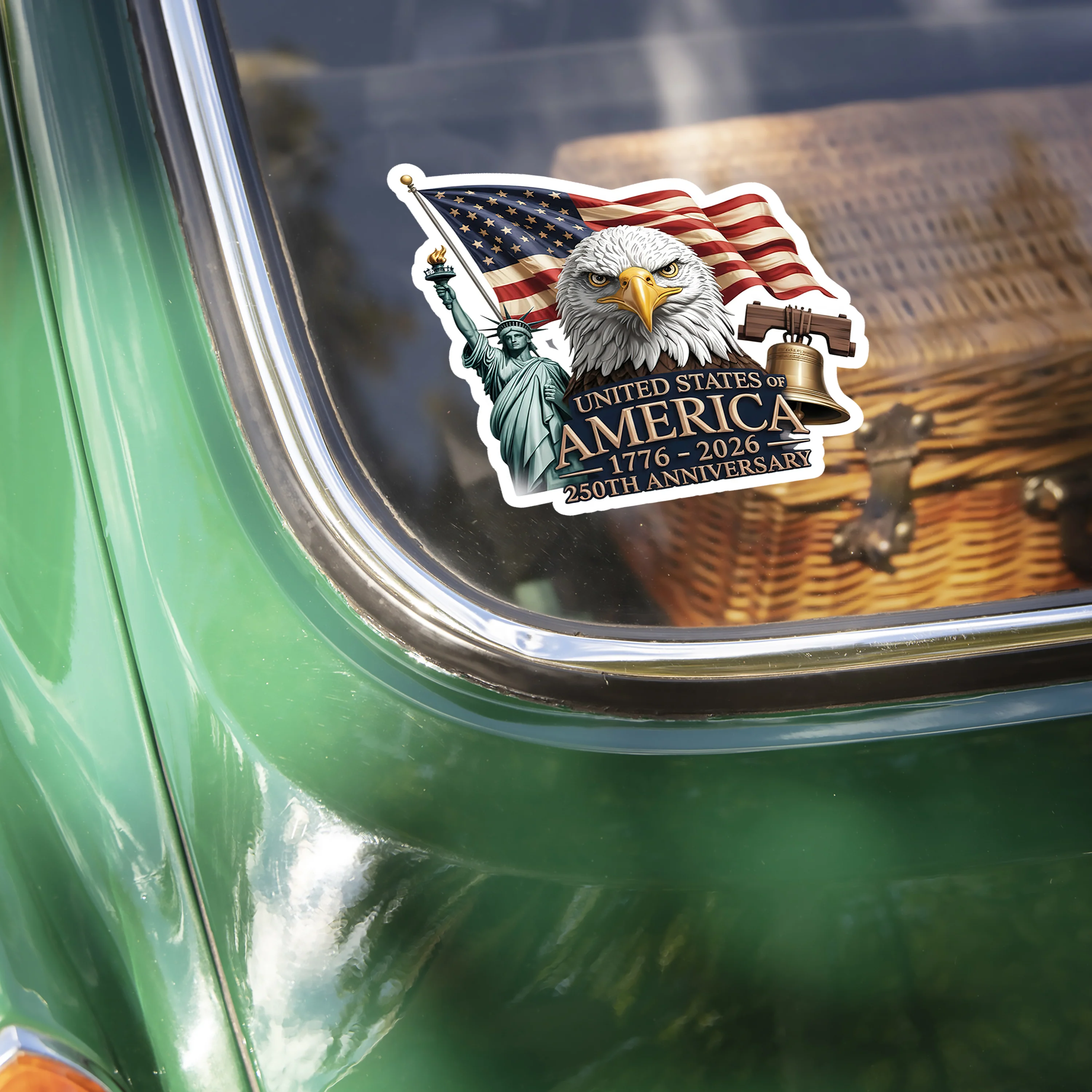 America 250th Anniversary - Celebrate 250 Years Birthday of USA Car Window Decal Sticker CH07 910114 - Image 5