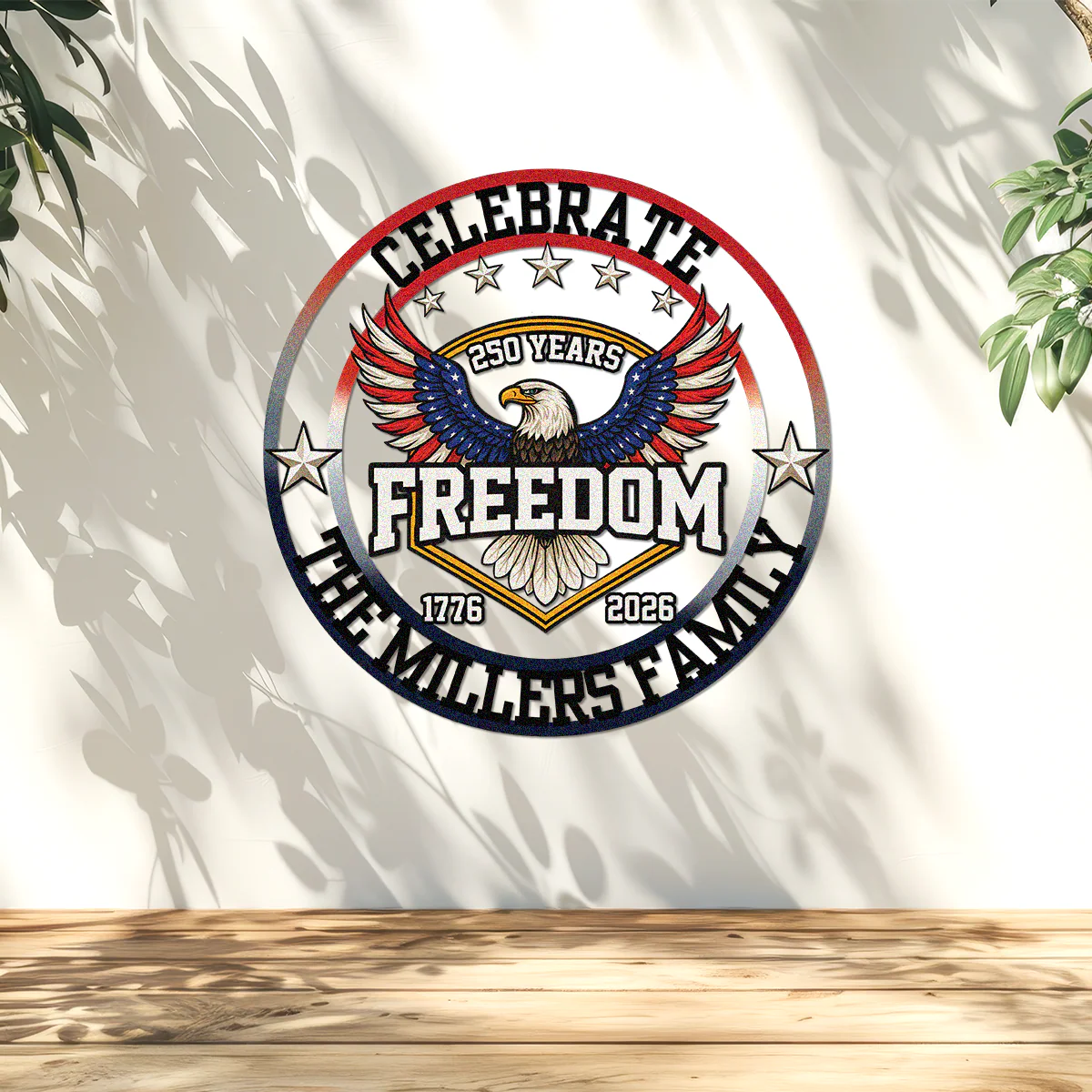 250 Years of Freedom America 1776–2026 Anniversary Monogram Metal Sign Patriotic Gift CH07 910416 - Image 3