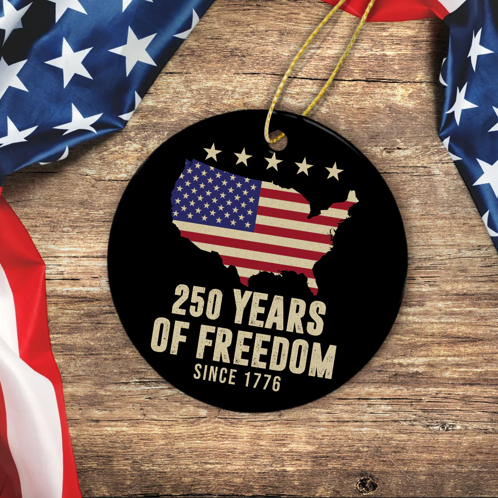 250th Anniversary of America 1776 2026 250 Years of Freedom Ceramic Ornament CH07 896674 - Image 5