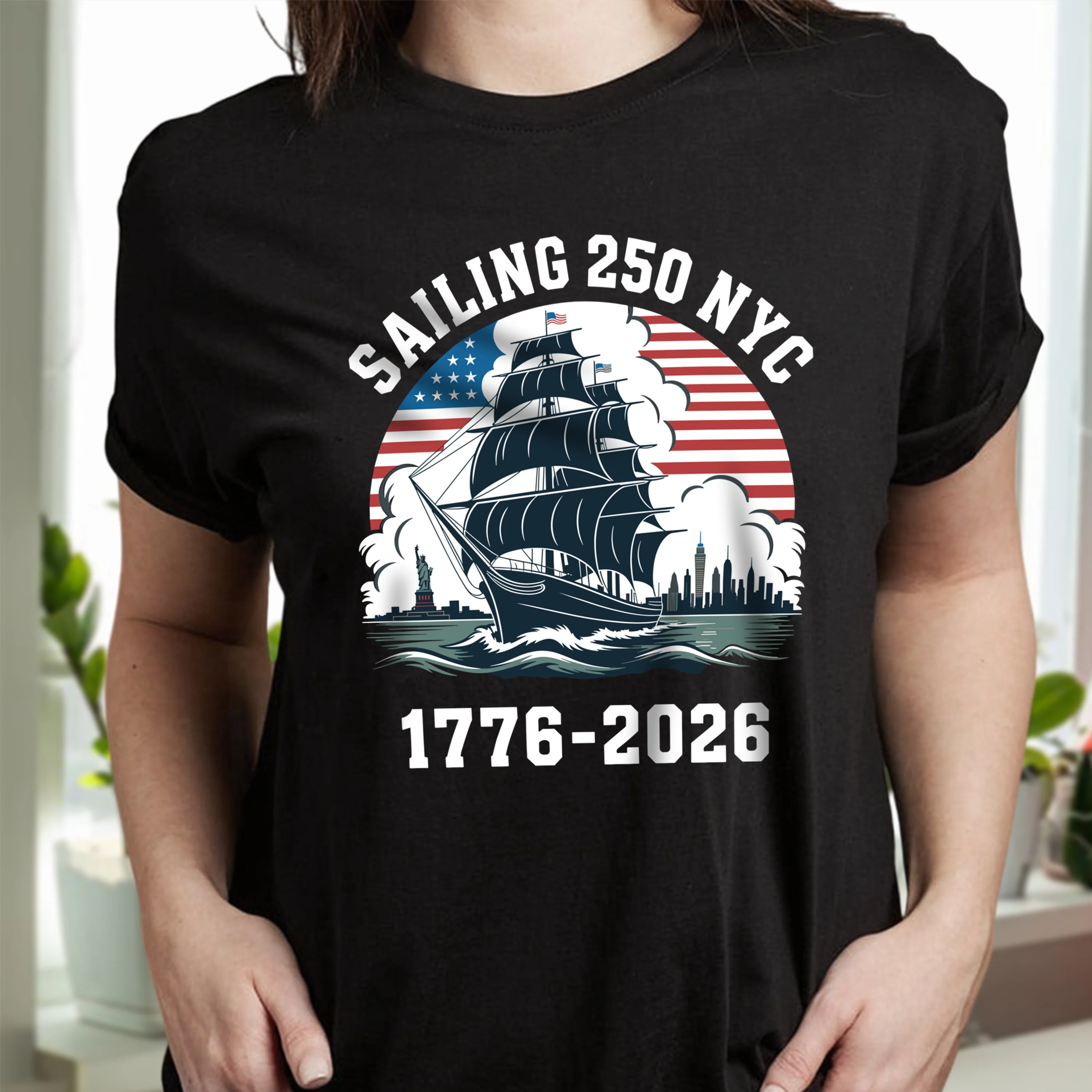 America 250th Anniversary 250 Years NYC USA Dark Shirt CH07 896694 - Image 2