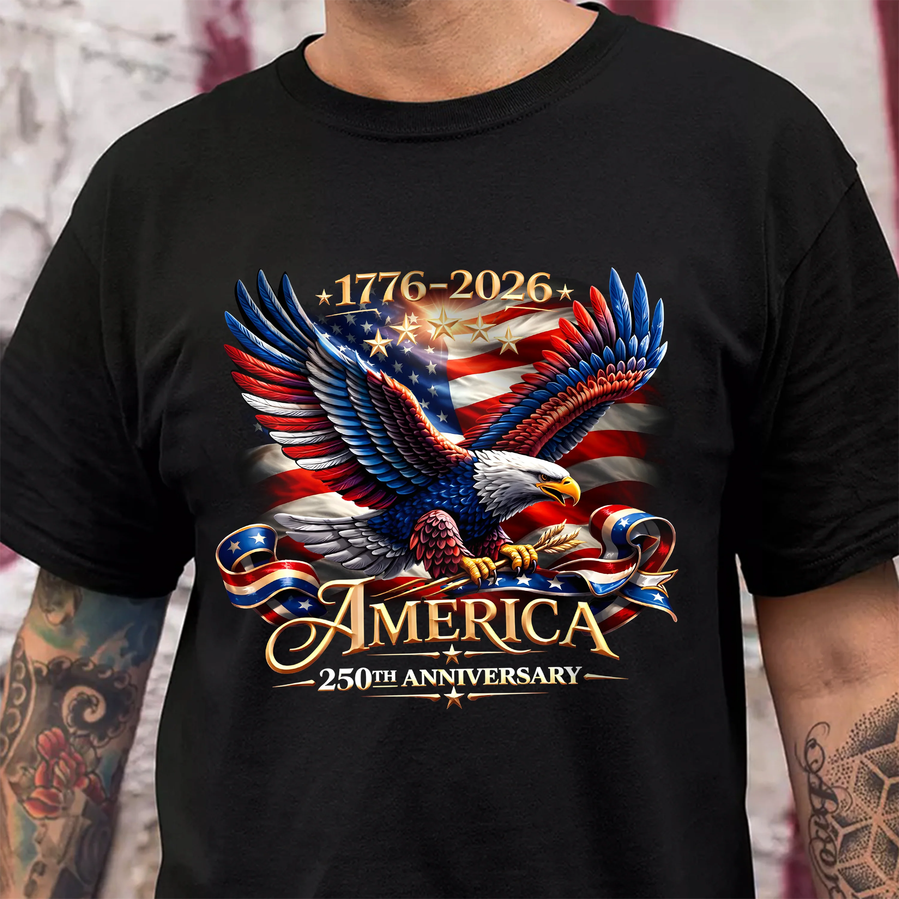 America 250th Anniversary America Patriotic Shirt, USA 250 Years Dark Shirt CH07 910960 - Image 4