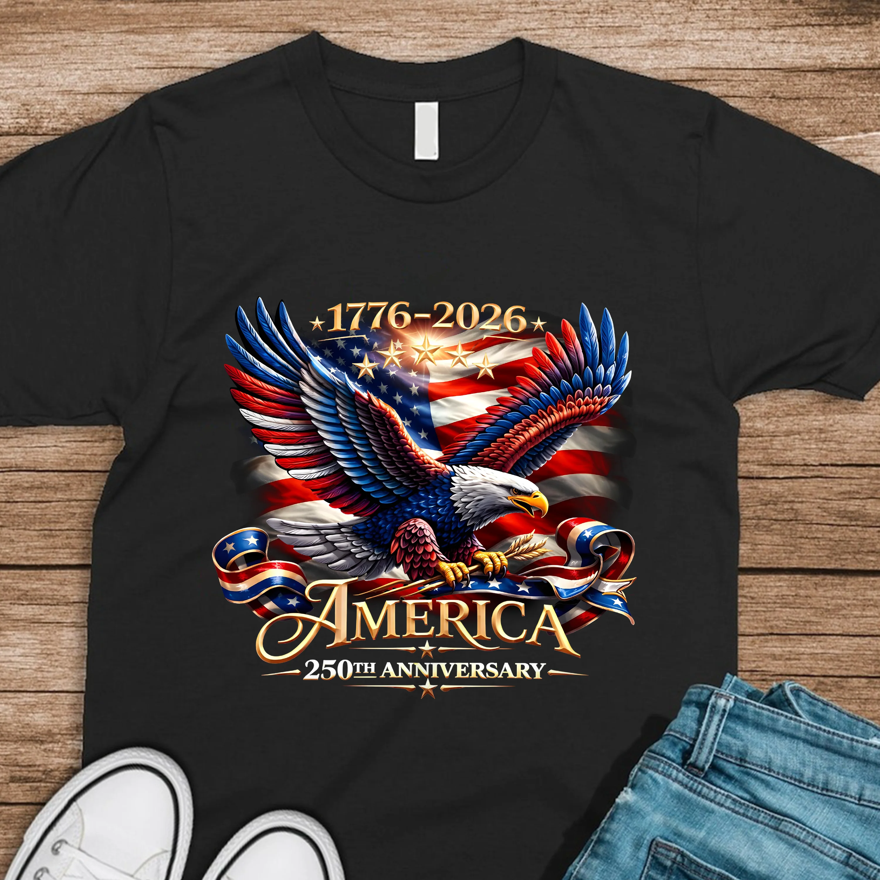 America 250th Anniversary America Patriotic Shirt, USA 250 Years Dark Shirt CH07 910960 - Image 5