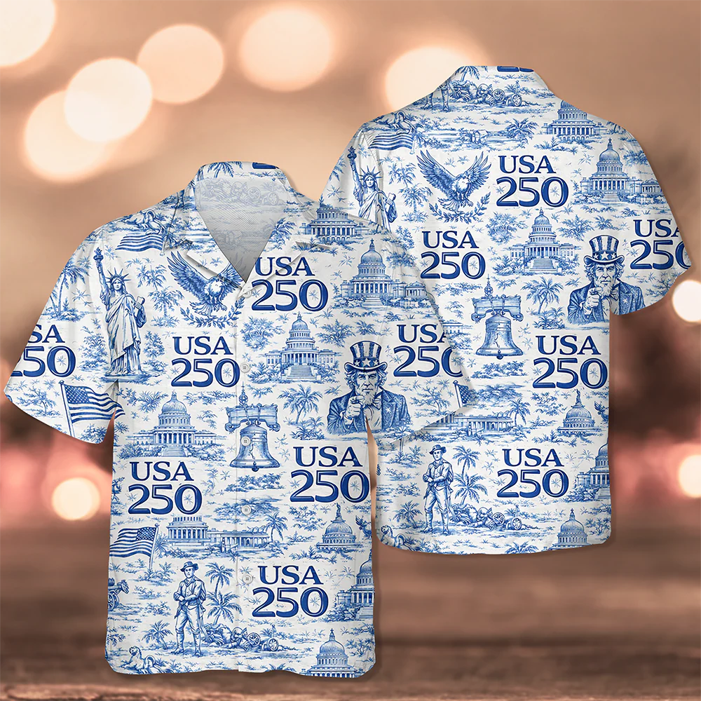 America 250th Anniversary Toile De Jouy Style Hawaii Shirt CH07 910426 - Image 3