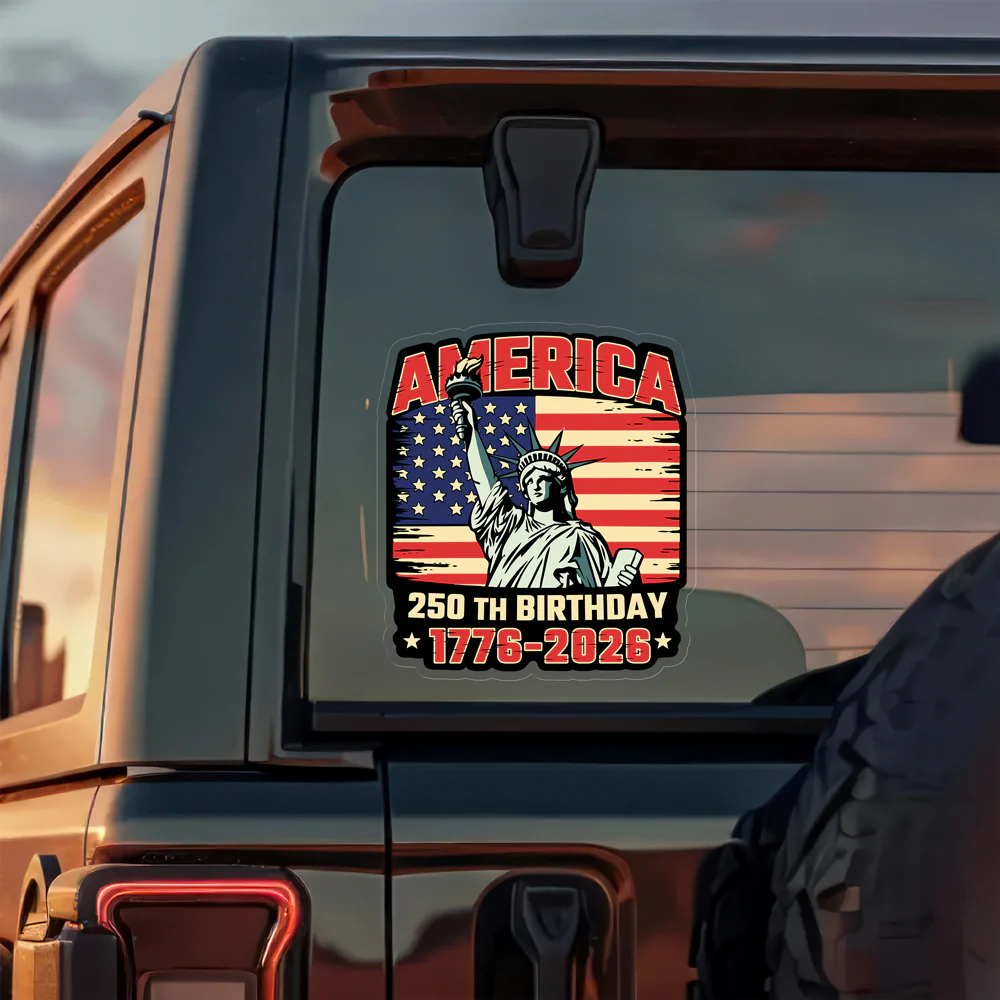 America 250th Birthday 1776 -2026 Car Window Decal Sticker CH07 910154 - Image 4