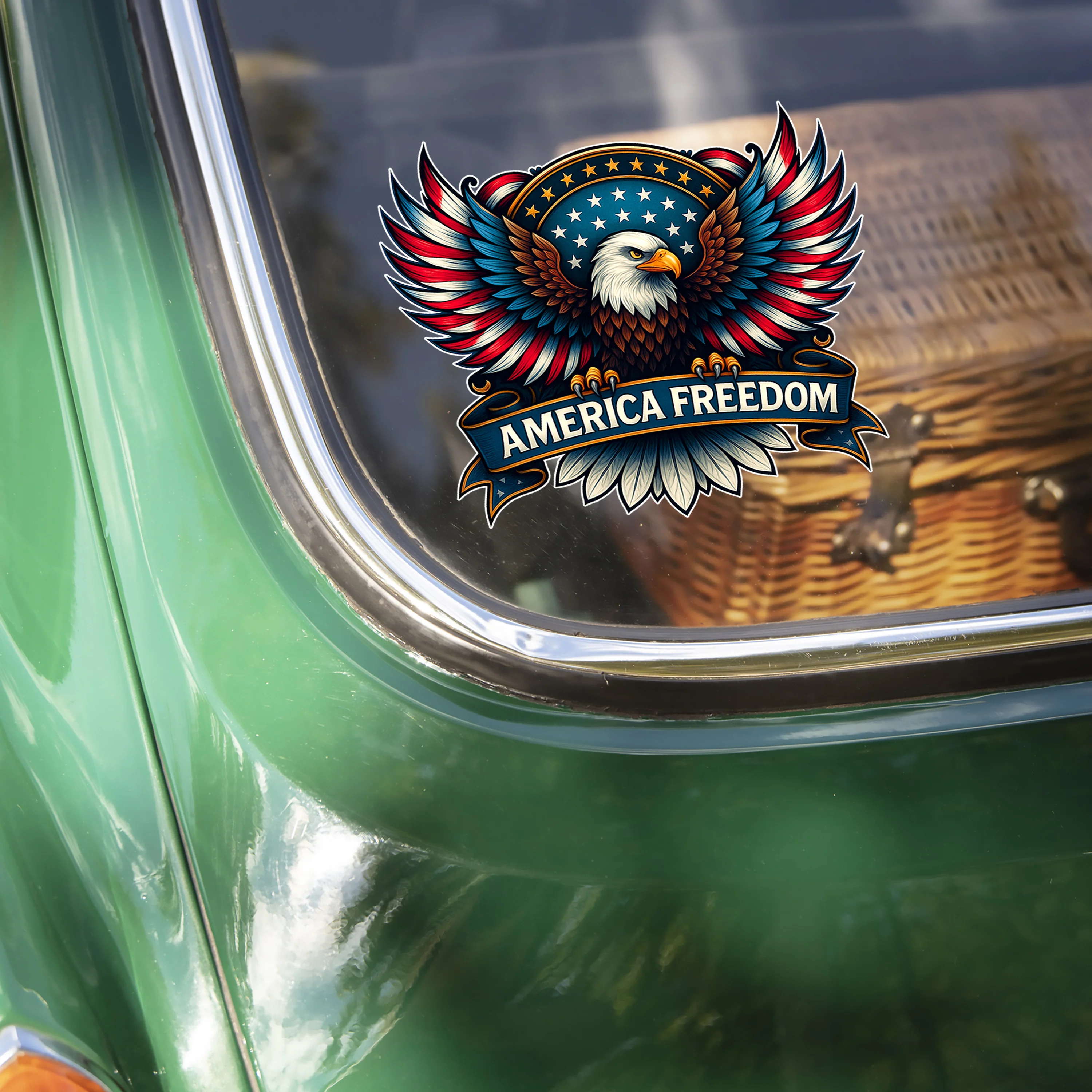 America Freedom Celebrate 250th Anniversary USA Flag Car Window Decal Sticker CH07 896866 - Image 2
