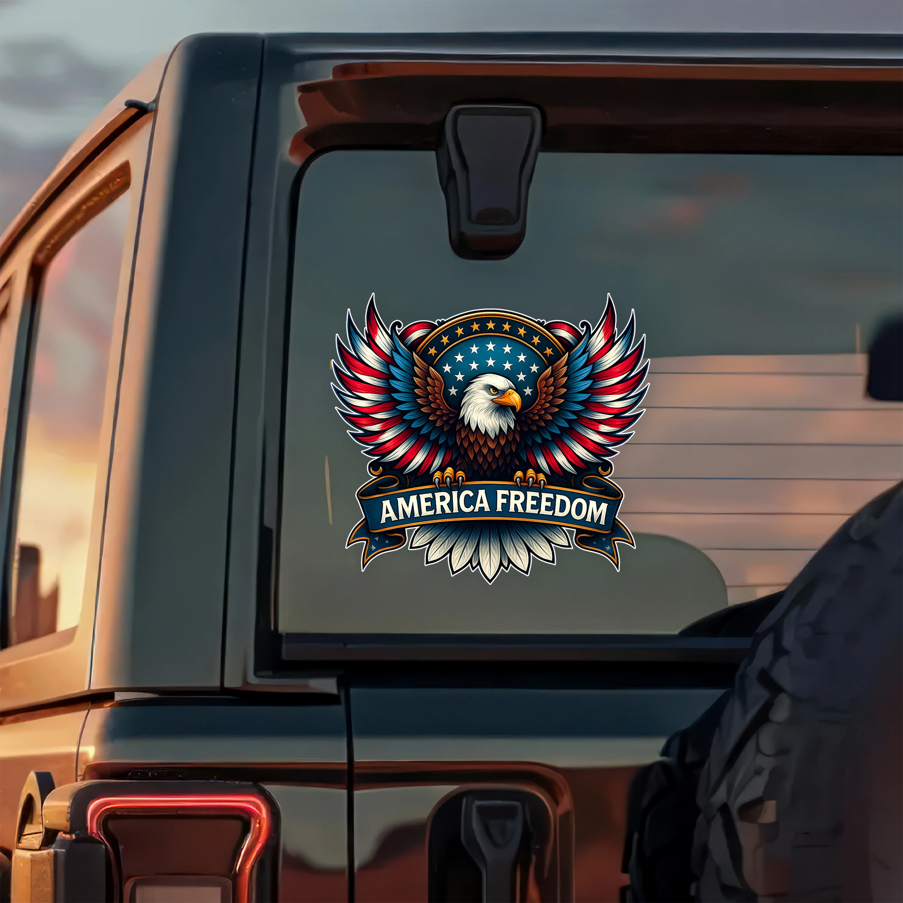America Freedom Celebrate 250th Anniversary USA Flag Car Window Decal Sticker CH07 896866 - Image 5