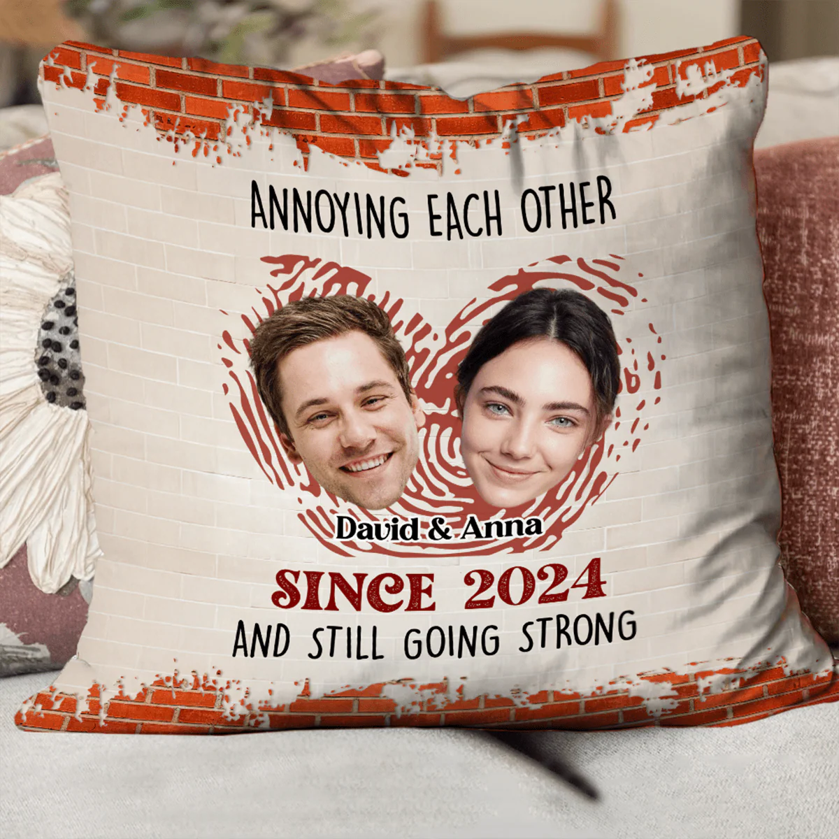 Annoying Each Other And Still Going Strong Custom Couple Photo Pillow HO82 895016 - Image 3