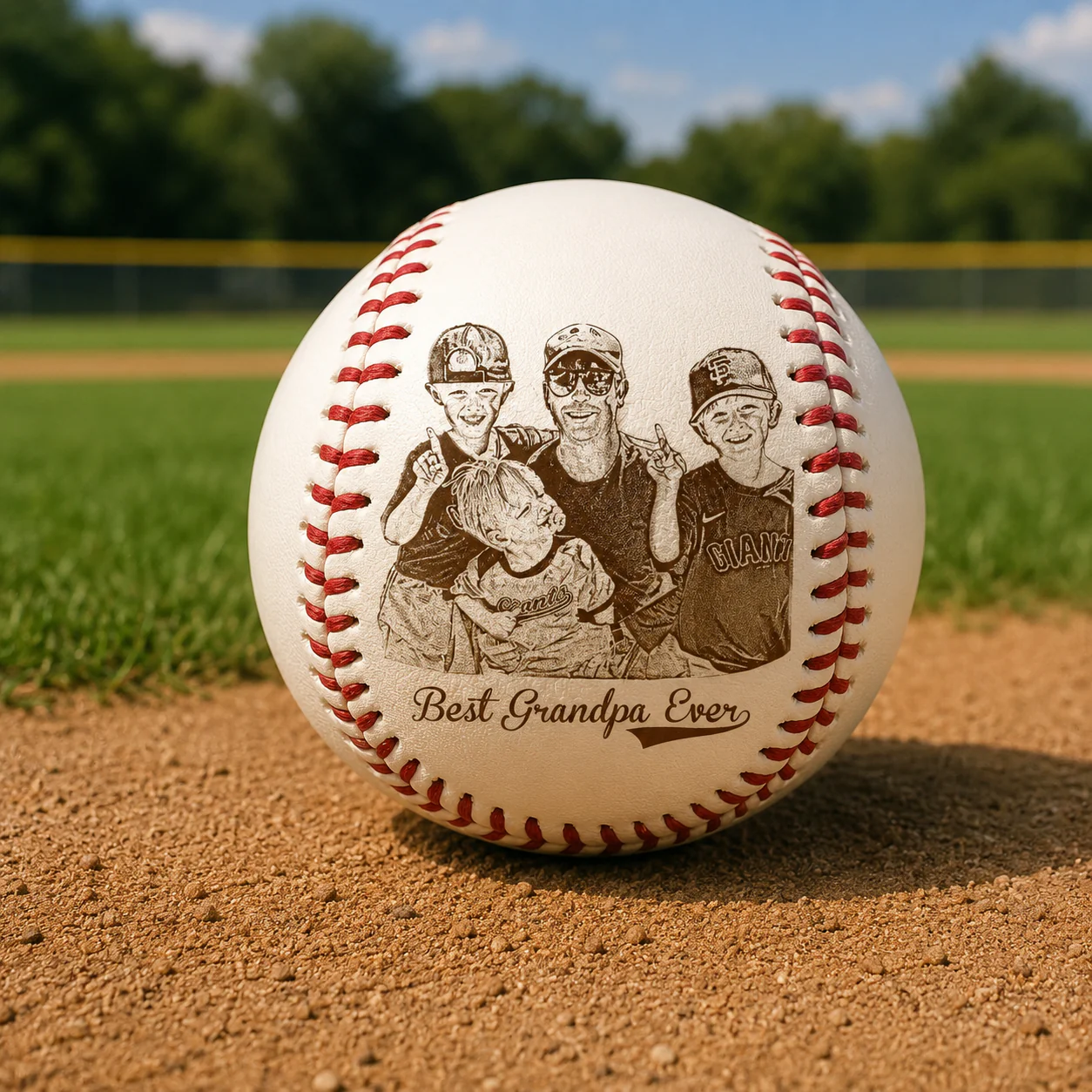 Best Dad Ever Custom Dad & Kid Baseball Balls Personalized Fathers Day Gifts for Dad CH07 911506 - Image 2