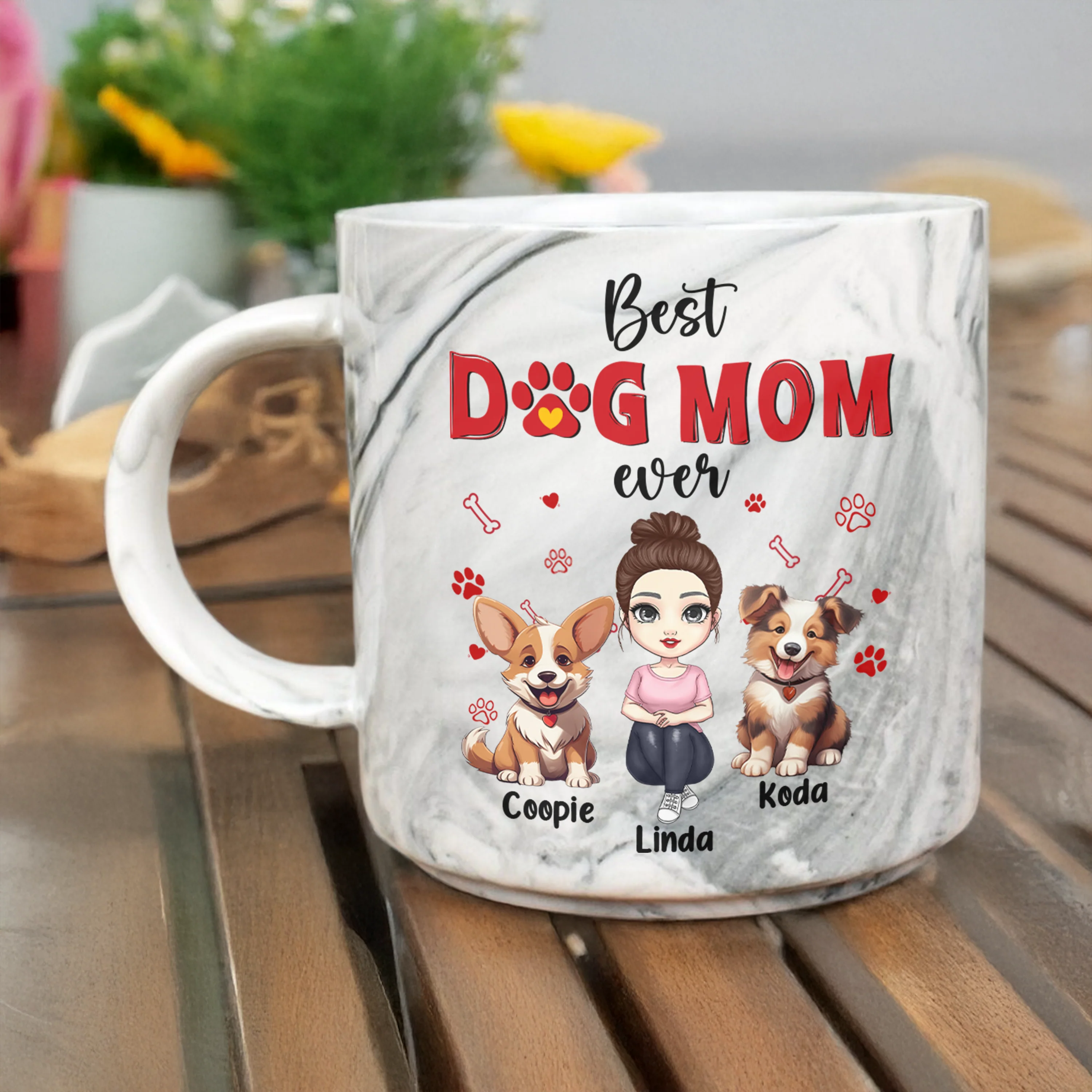 Best Dog Mom Ever Personalized Marble Mug Mother's Day Gift CH07 895496 - Image 3