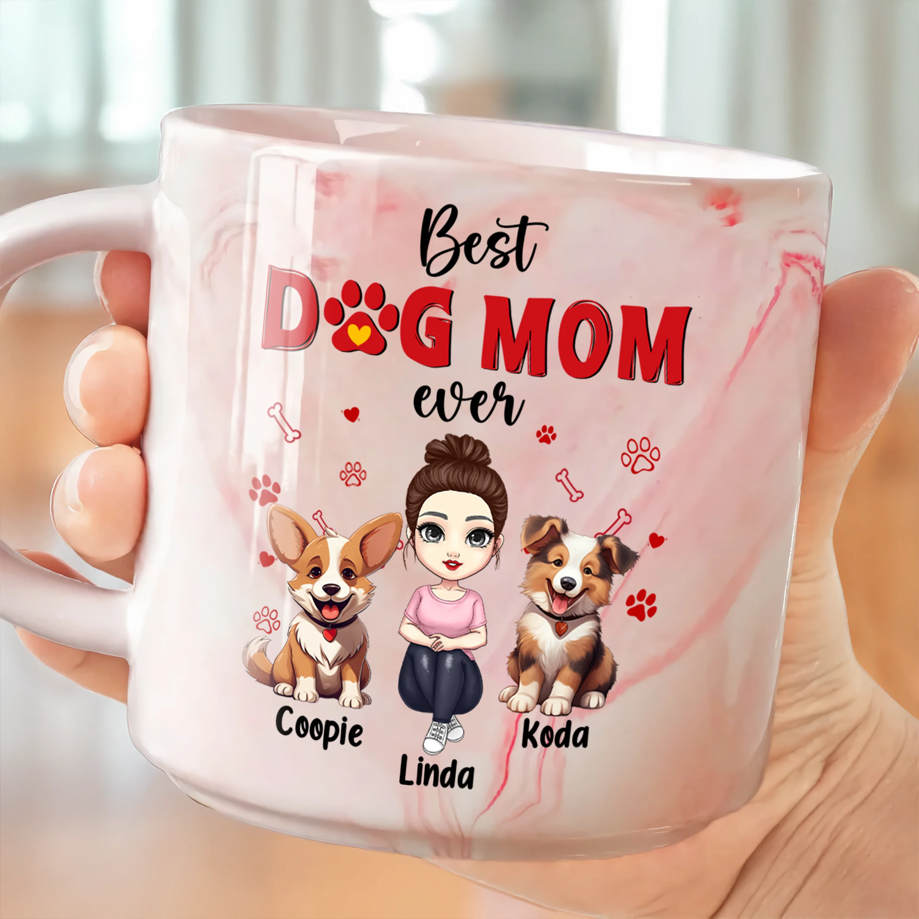 Best Dog Mom Ever Personalized Marble Mug Mother's Day Gift CH07 895496 - Image 4