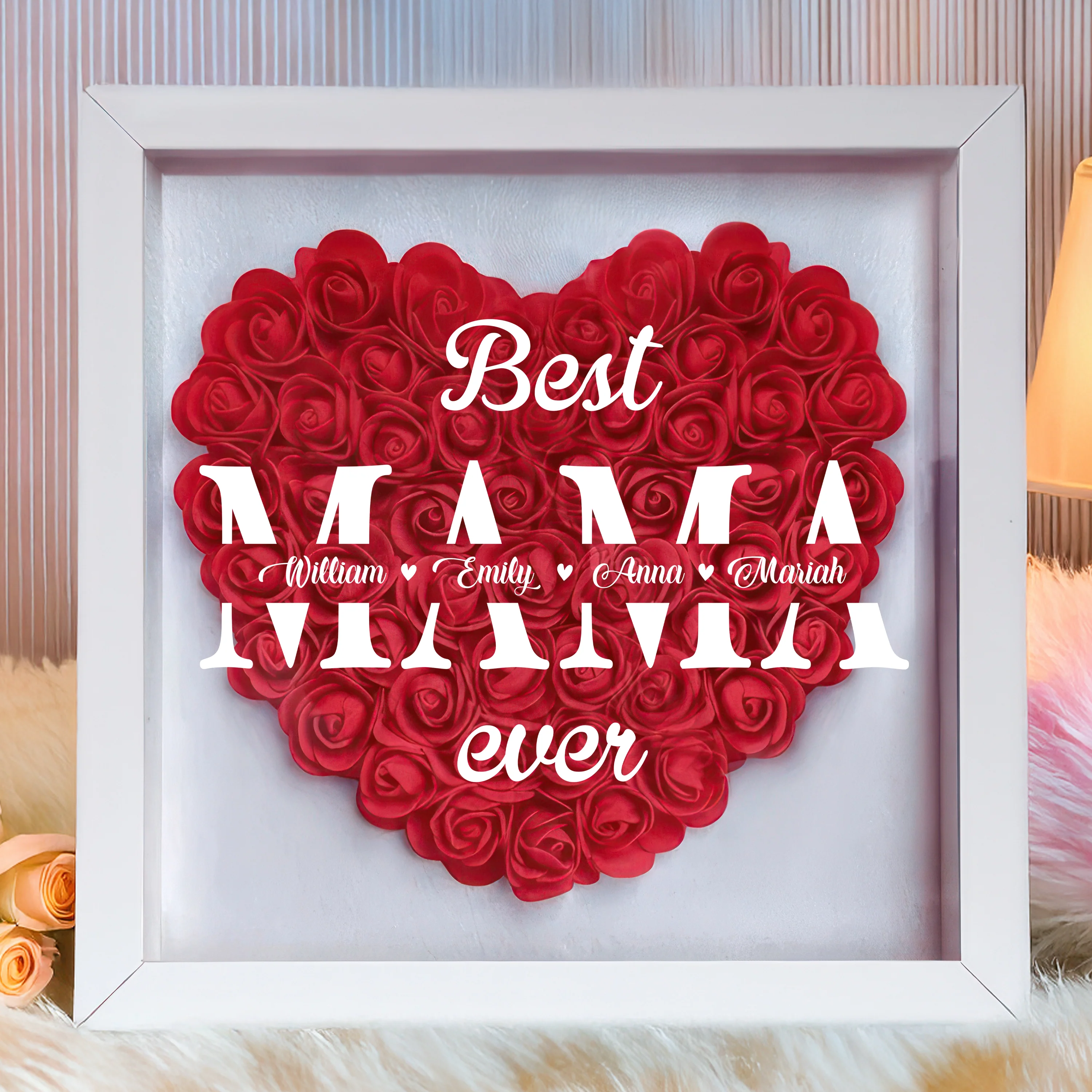 Best Mom Ever Personalized Flower Shadow Box Mother's Day Gift CH07 895464 - Image 2