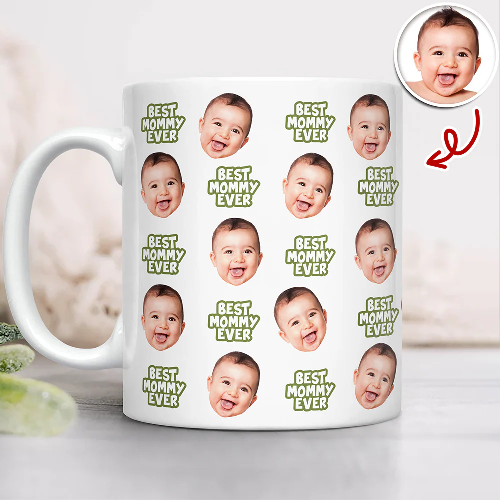Best Grandma Ever Personalized Baby Face Photo Mug CH07 910710 - Image 2