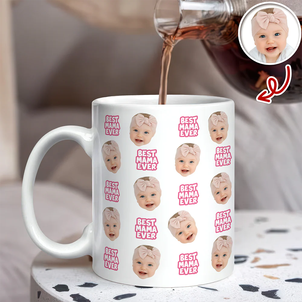 Best Grandma Ever Personalized Baby Face Photo Mug CH07 910710 - Image 3
