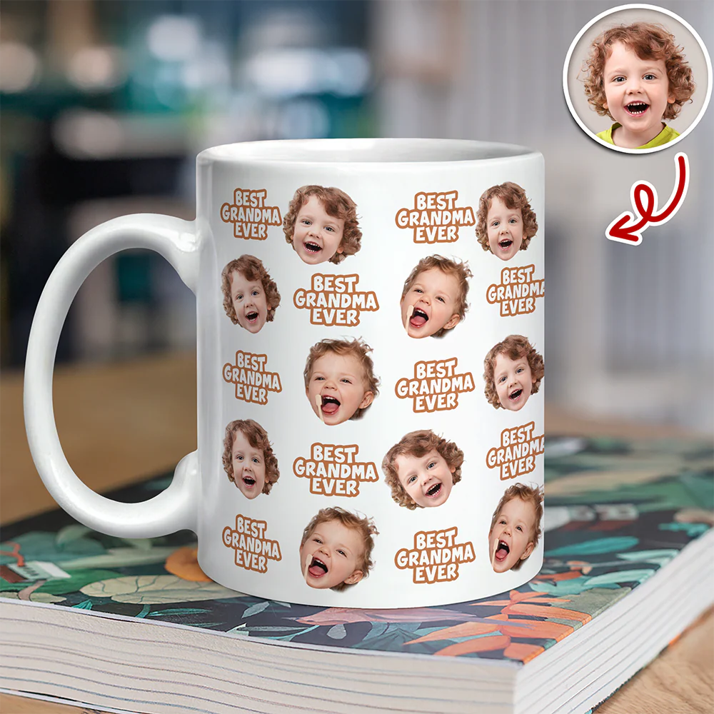 Best Grandma Ever Personalized Baby Face Photo Mug CH07 910710 - Image 6