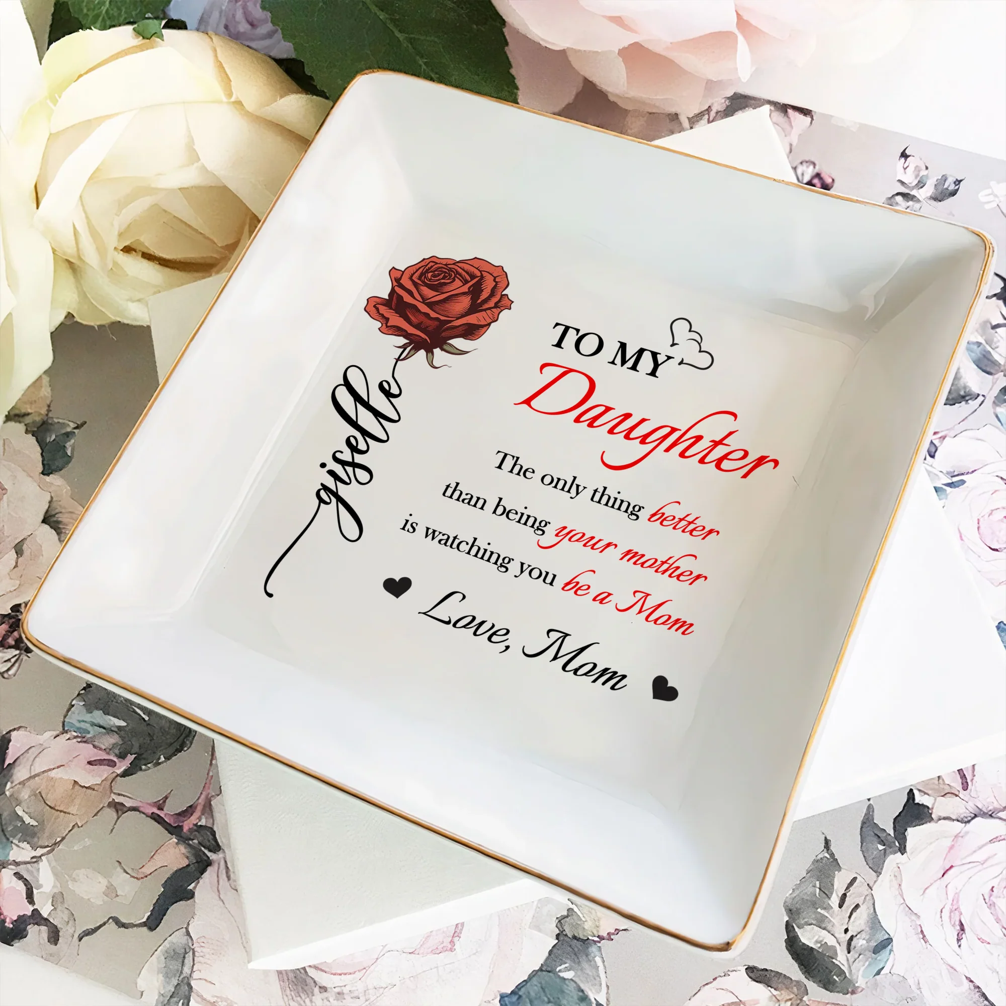 Better Than Being Your Mother is Watching You Be a Mom Personalized Jewelry Dish Gift for Daughter from Mom Ch07 895542 - Image 6
