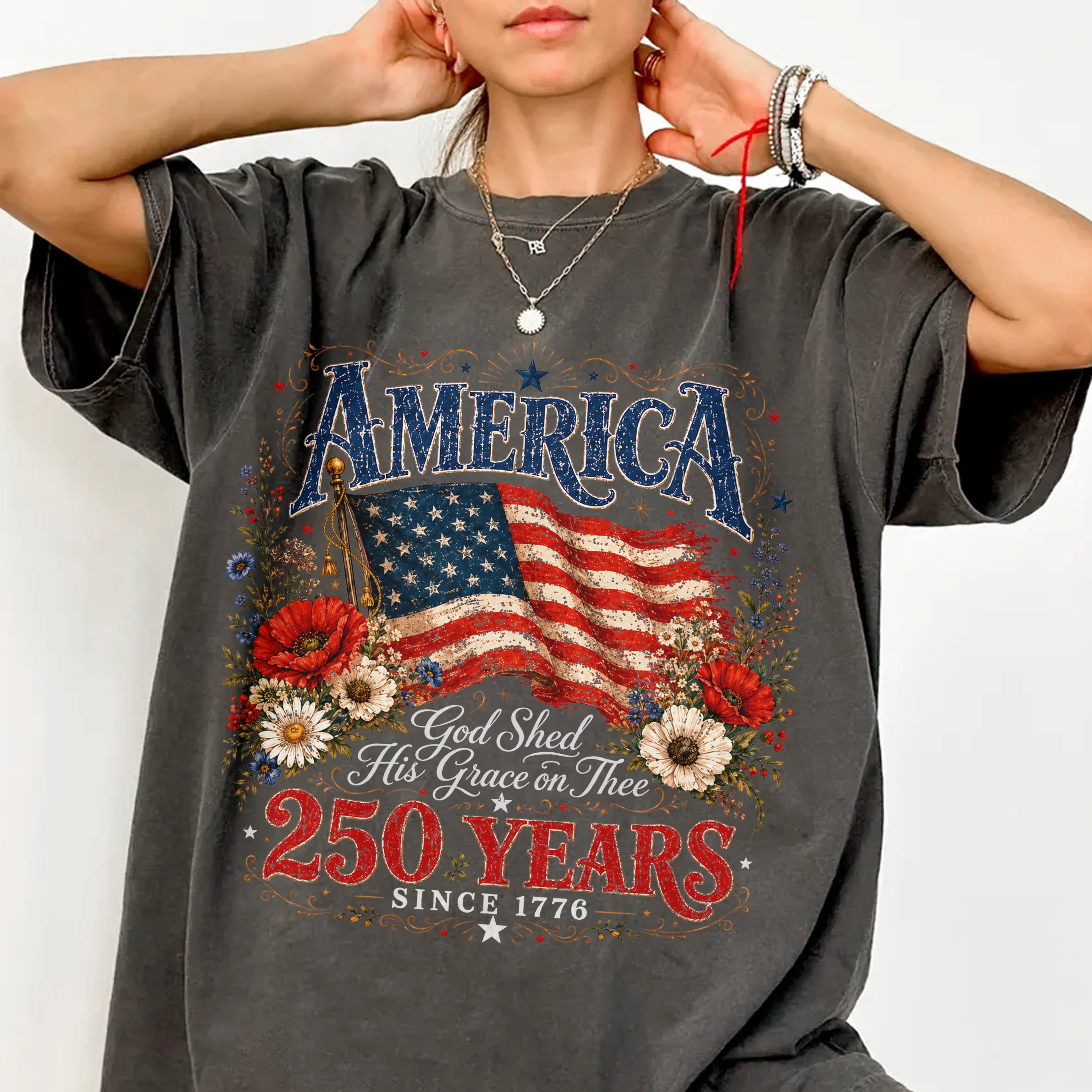 Celebrate 250th Anniversary USA Birthday Comfort Color Shirt CH07 911836 - Image 6