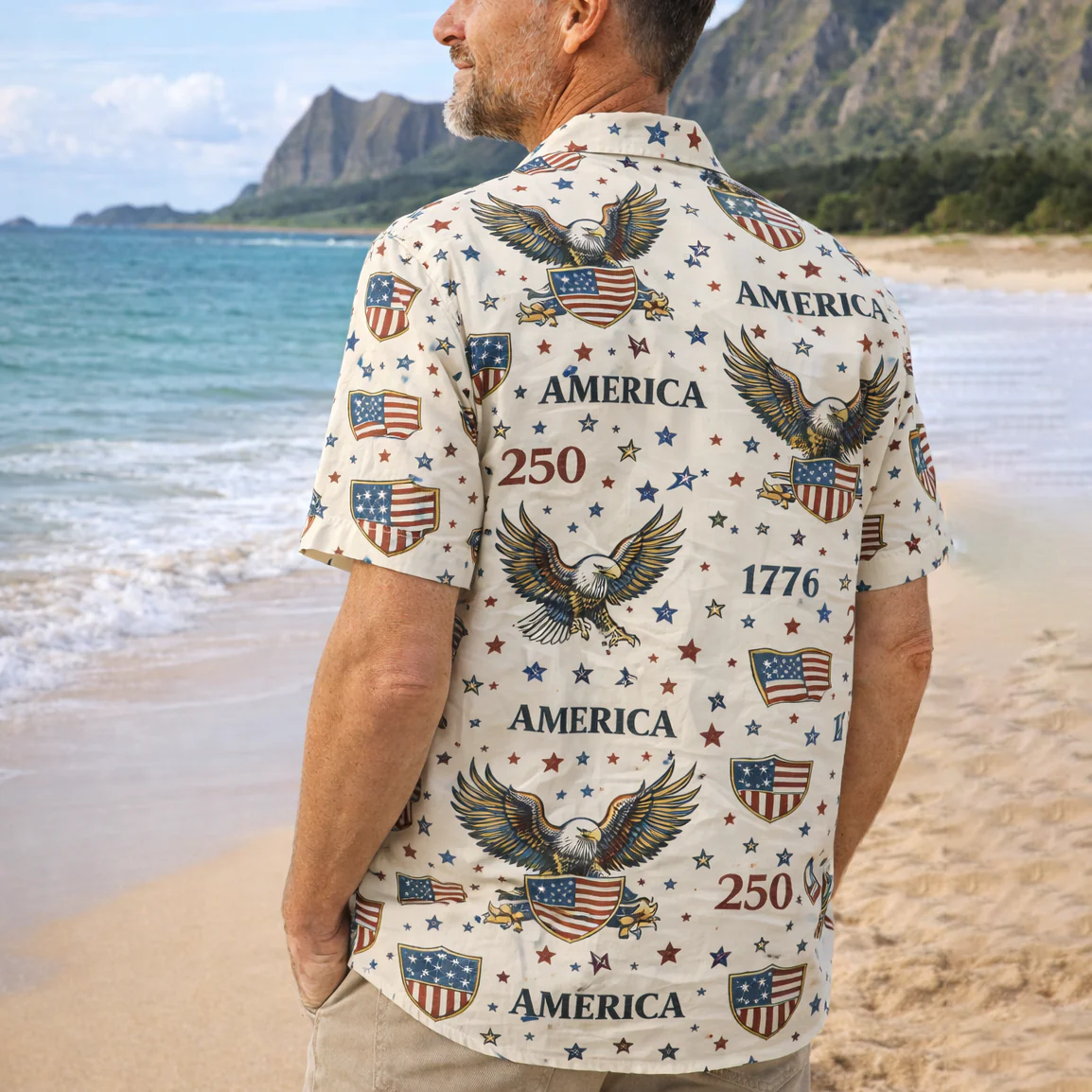 Celebrate America's 250th Anniversary Personalized Patriotic Hawaiian Shirt CH07 910438 - Image 3