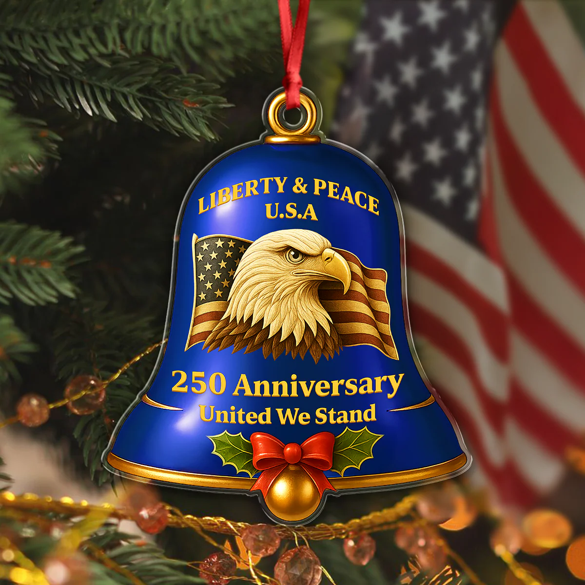 Celebrate United States 250th Anniversary Bell Ornament Decor Gift CH07 899612 - Image 4