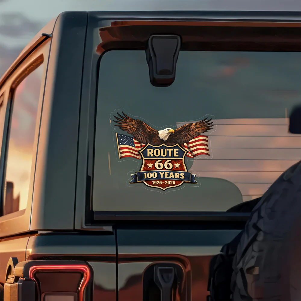 Celebrating 100 Years of Route 66 Mother Road 1926-2026 Car Window Decal Sticker CH07 910654 - Image 4