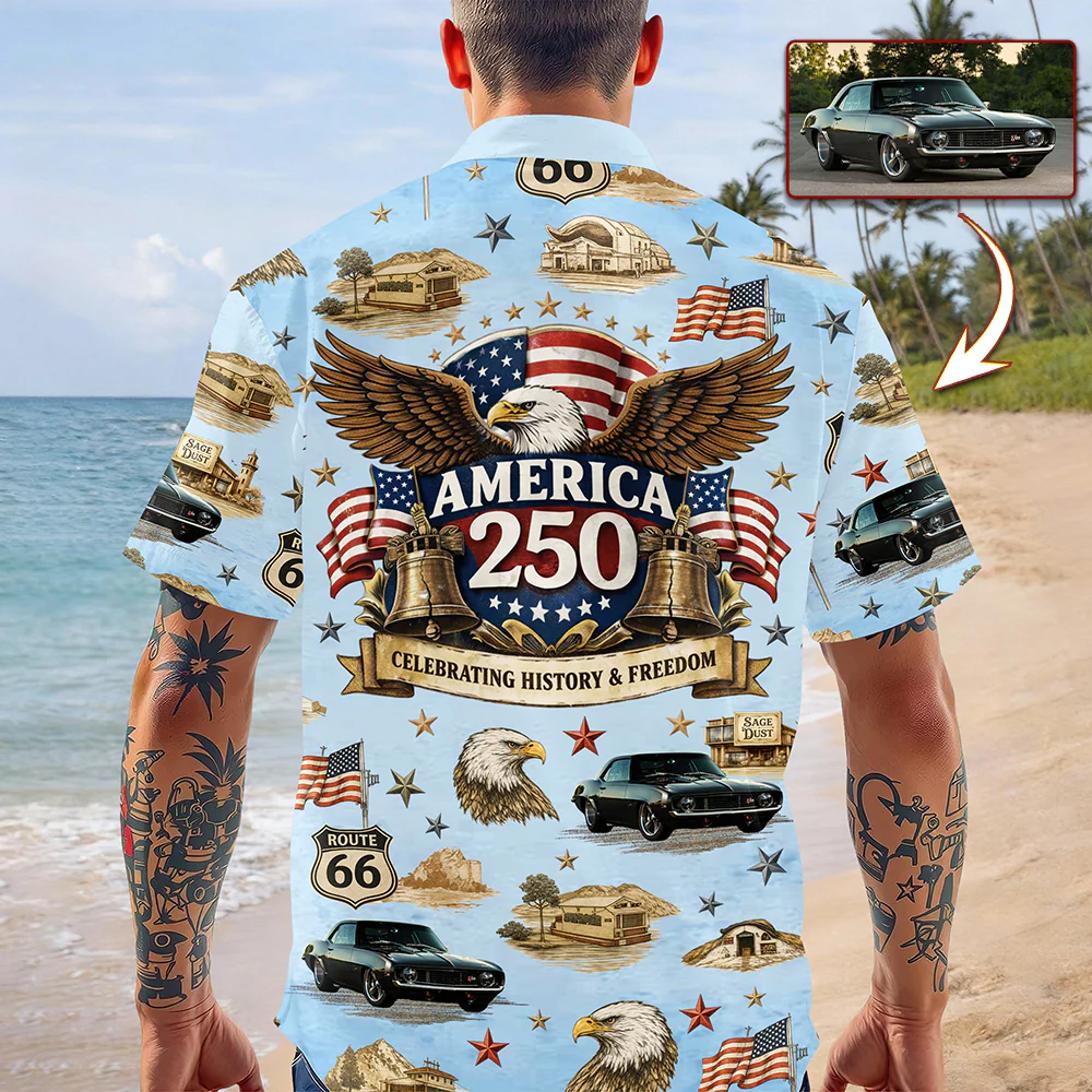 Celebrating Route 66 100 Years - America 250th Anniversary Hawaii Shirt CH07 910574 - Image 2