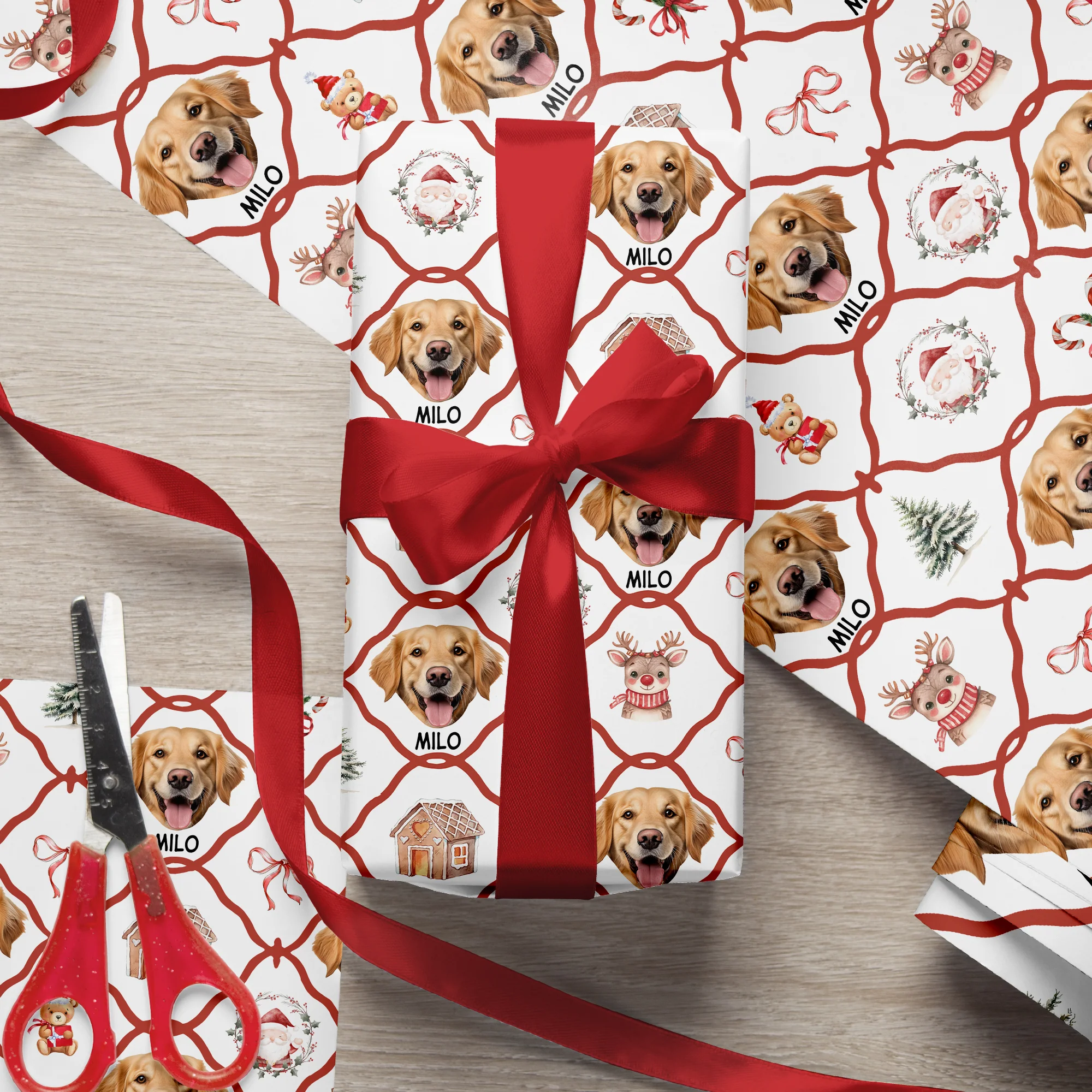 Christmas Dogs Festive Christmas Wrapping Paper CH07 899632 - Image 2